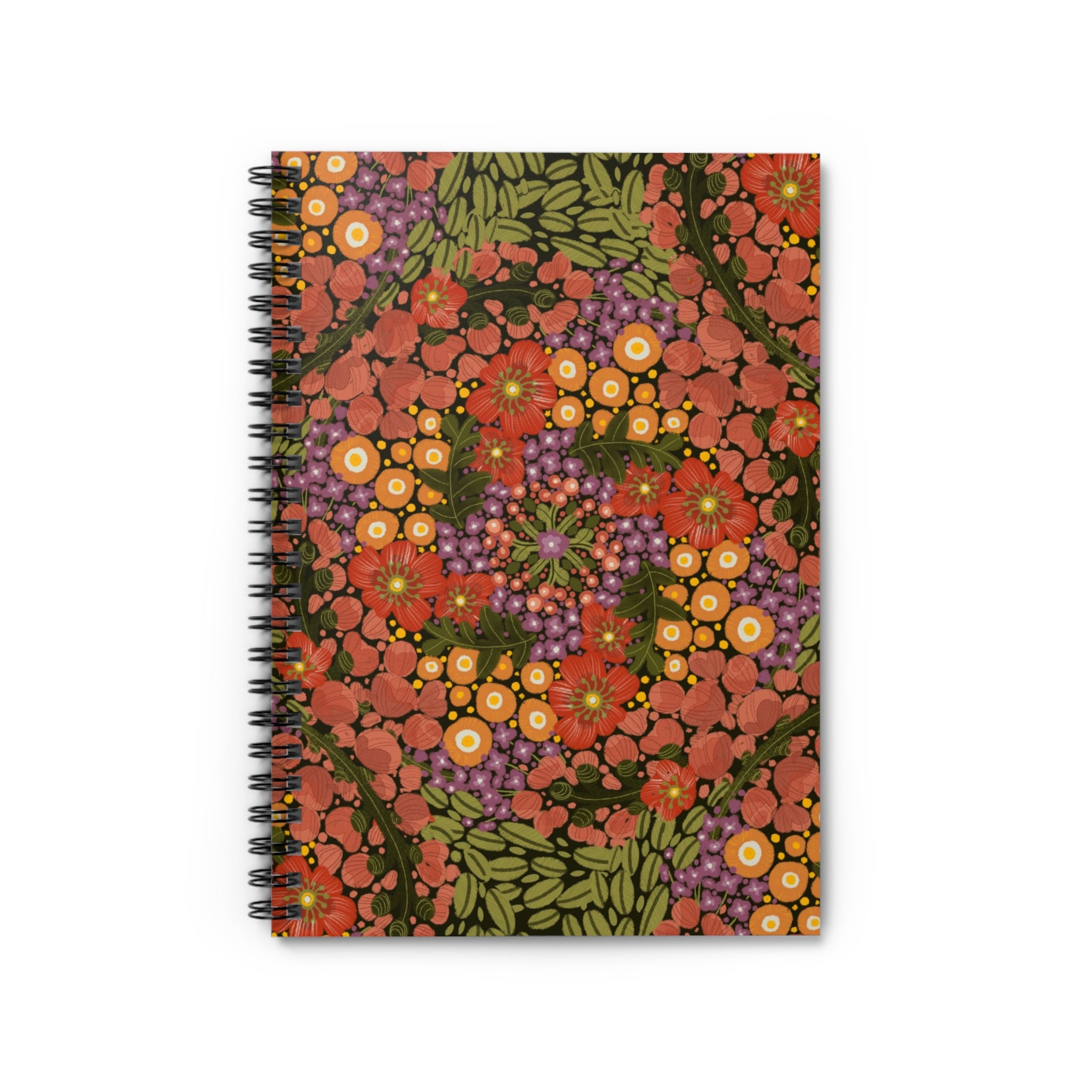 Autumn Floral Mandala Spiral Notebook | Ruled Journal