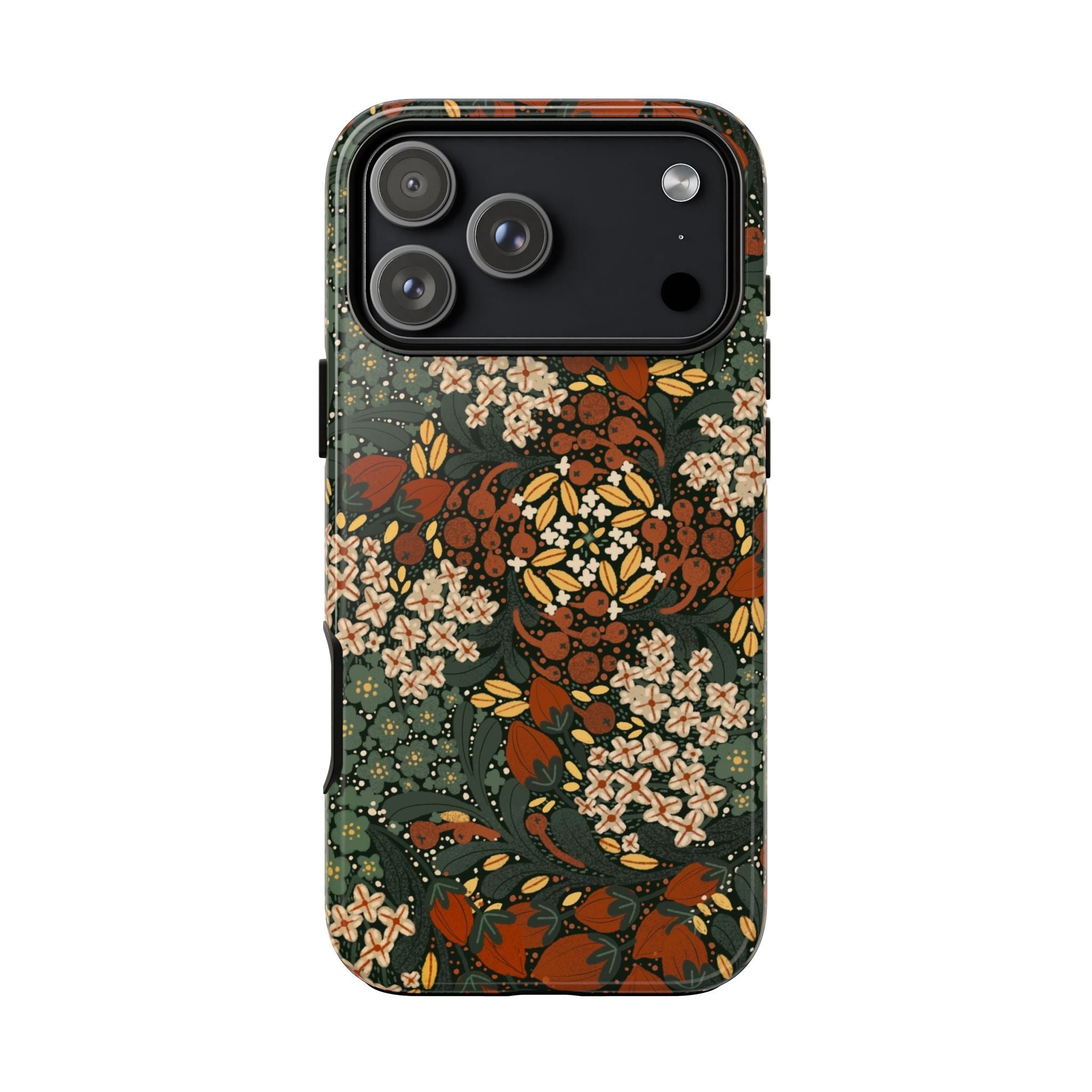 Autumn Floral Kaleidoscope Phone Case | Vintage Botanical Pattern