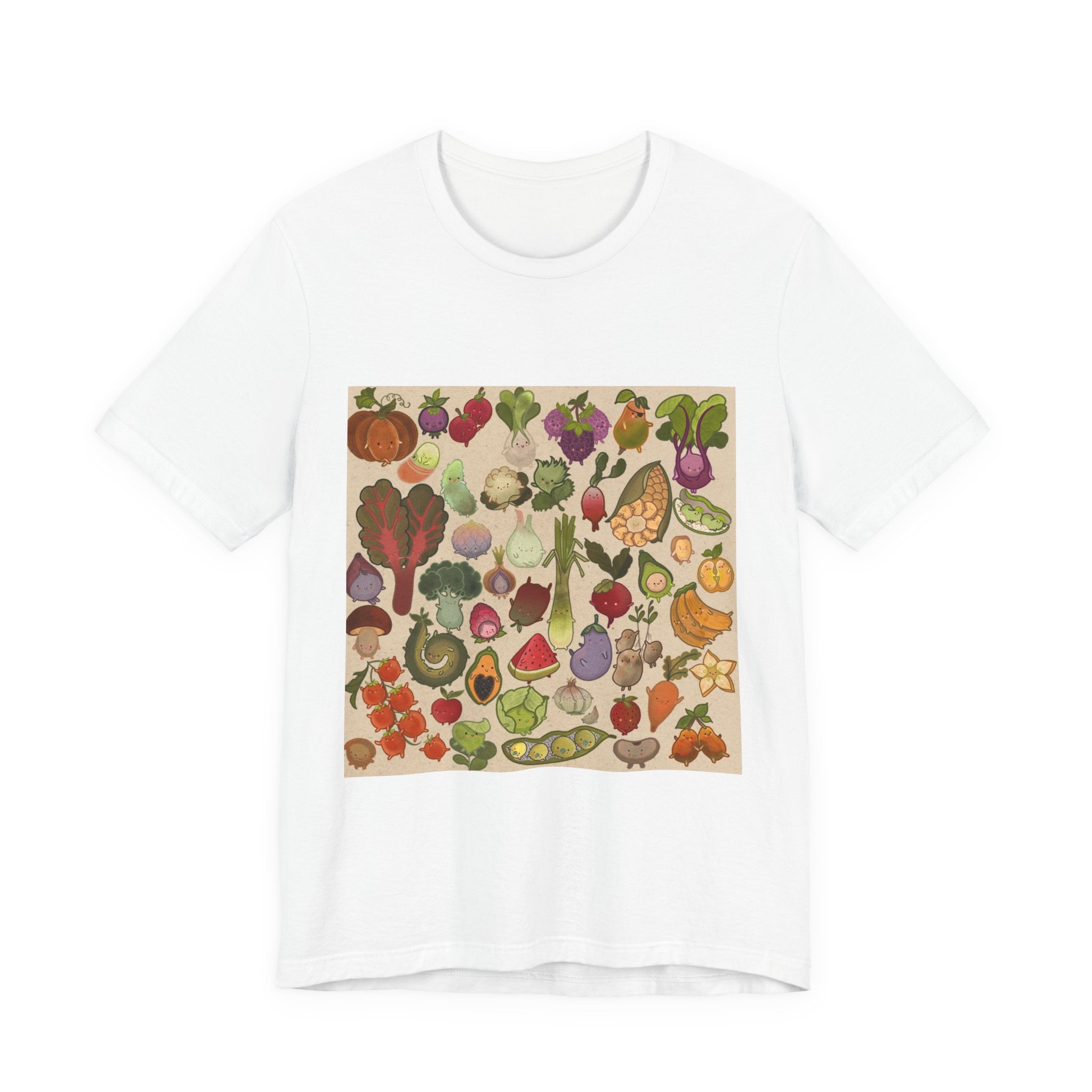 Vegetable Patch Graphic Tee — Vintage Garden Veggies Print