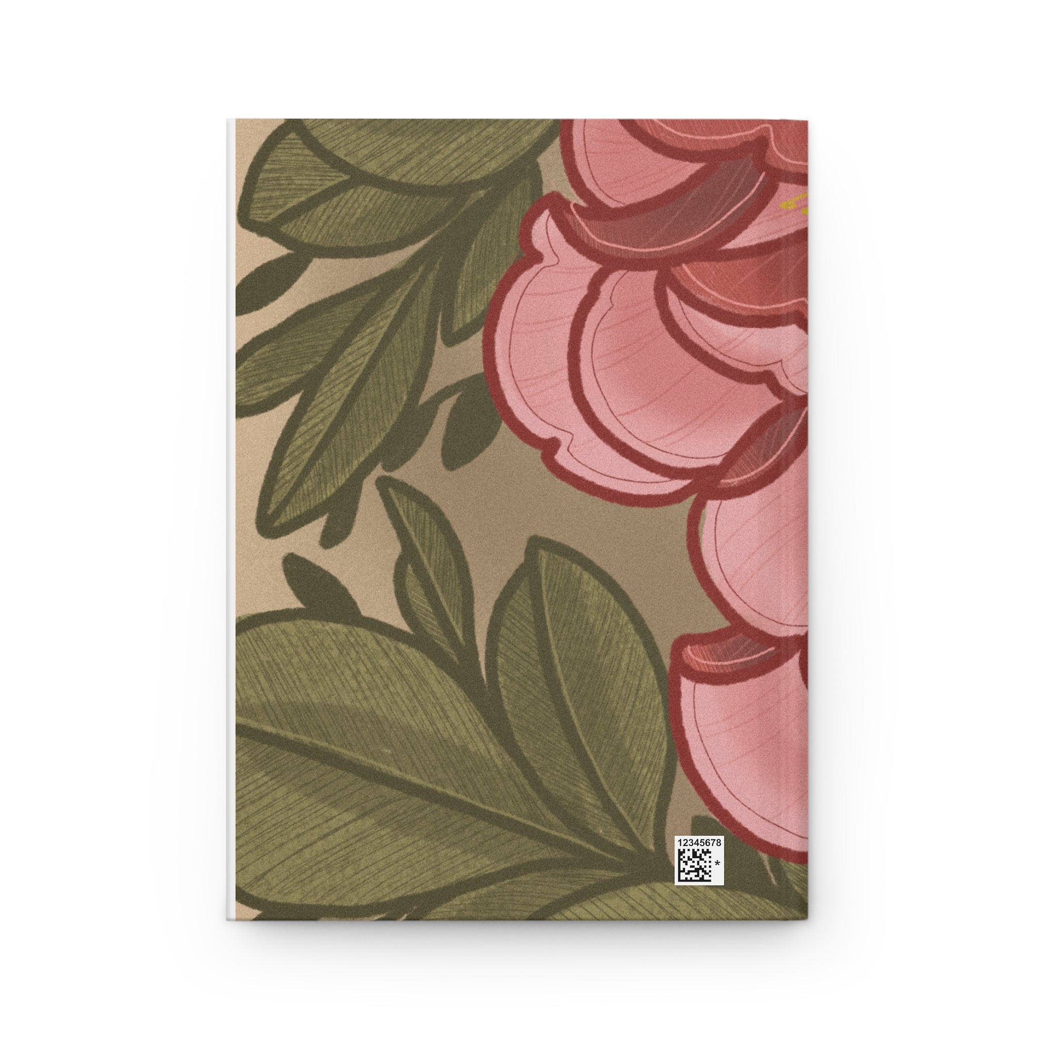 Floral Hardcover Journal – Vintage Pink Peony Notebook