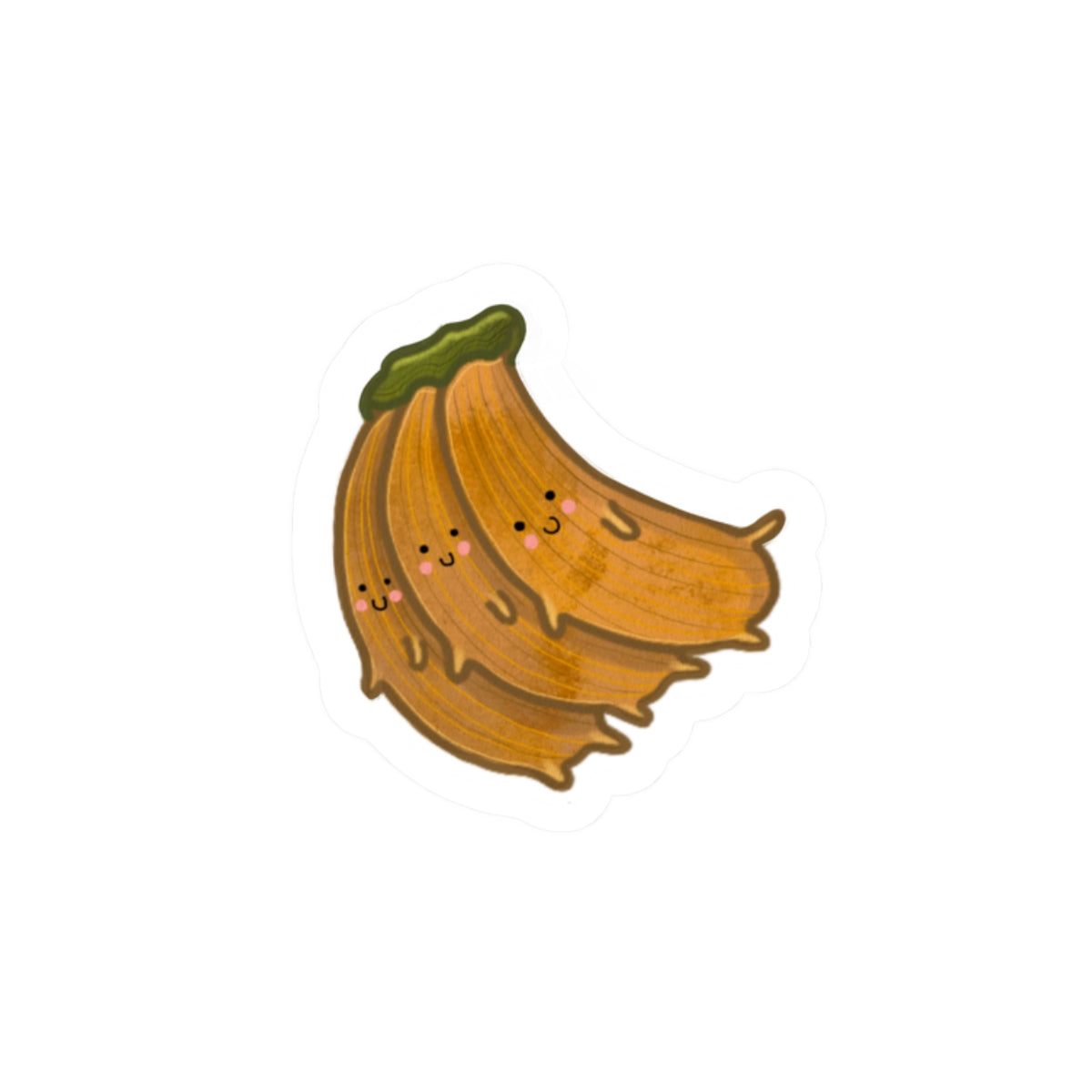 Cute Banana Bunch Sticker — Kawaii Fruit Laptop Decal