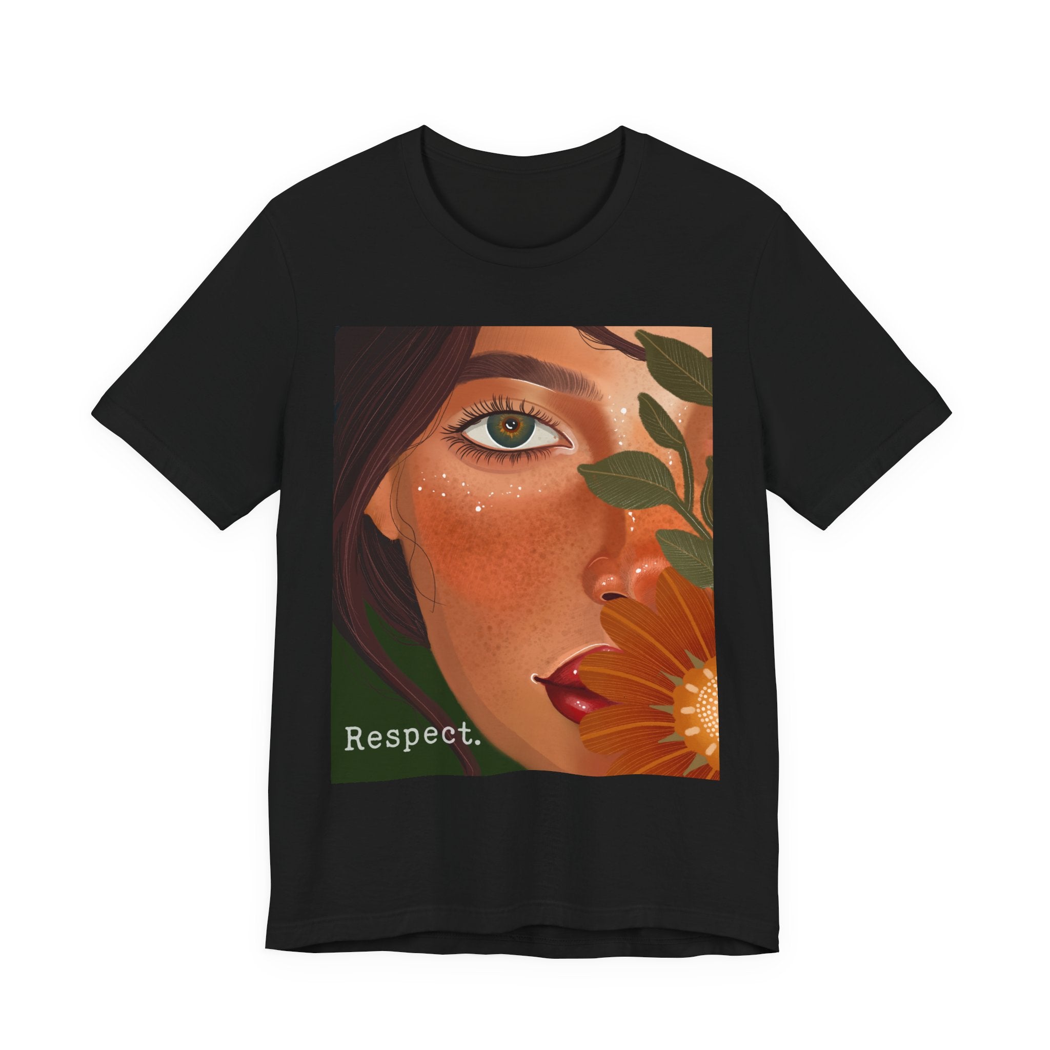 Respect Floral Portrait T‑Shirt