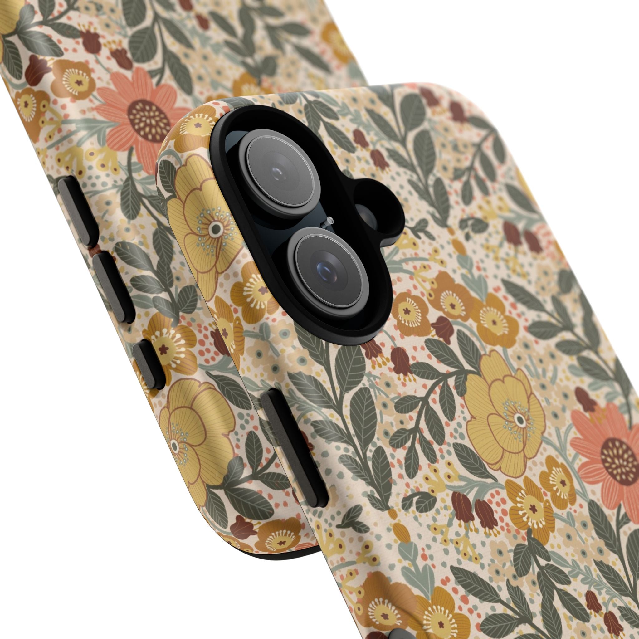 Vintage Floral Pattern Phone Case | Yellow Orange Wildflowers