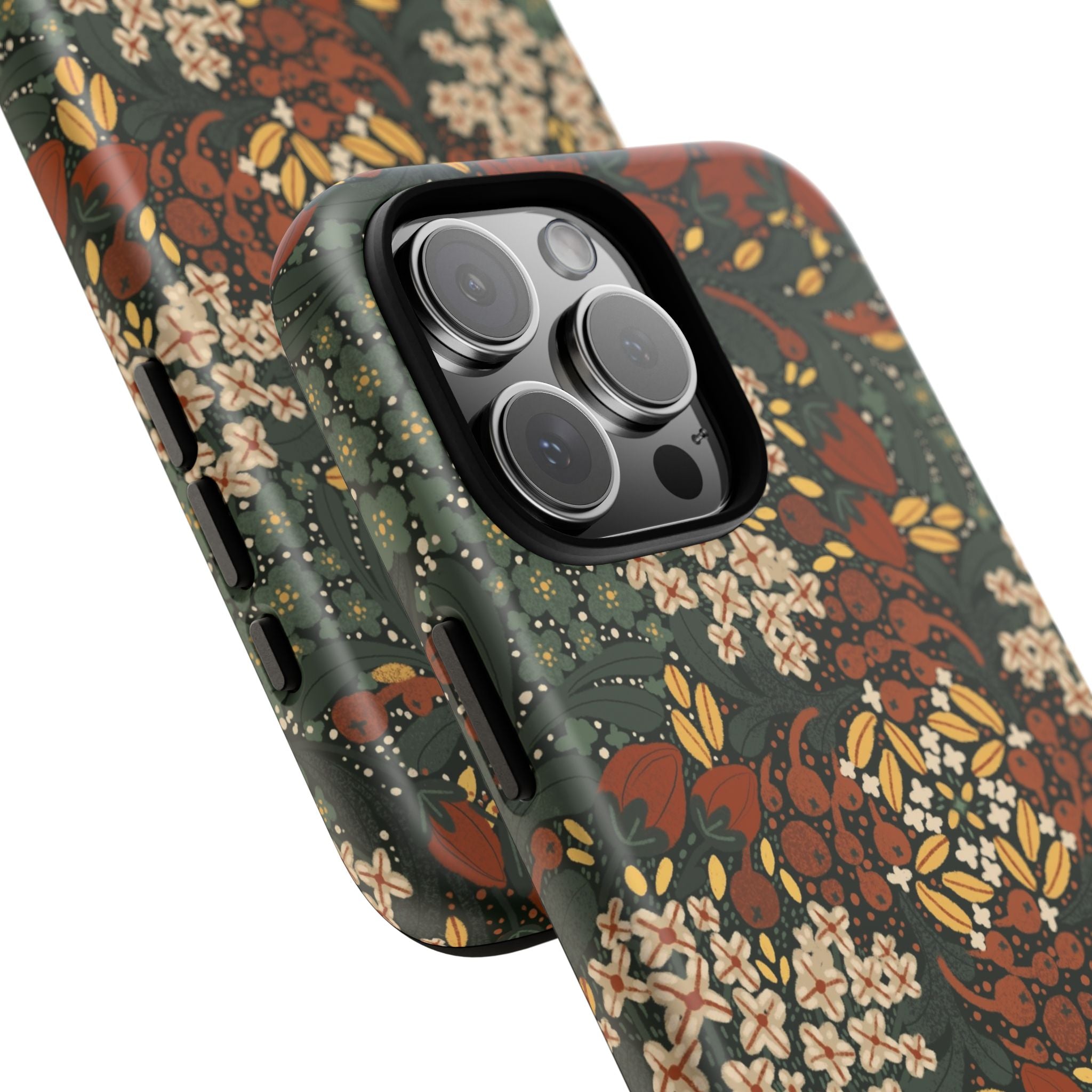 Autumn Floral Kaleidoscope Phone Case | Vintage Botanical Pattern