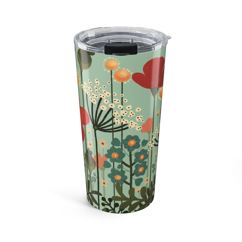Floral Meadow 20oz Tumbler — Retro Wildflower Travel Cup