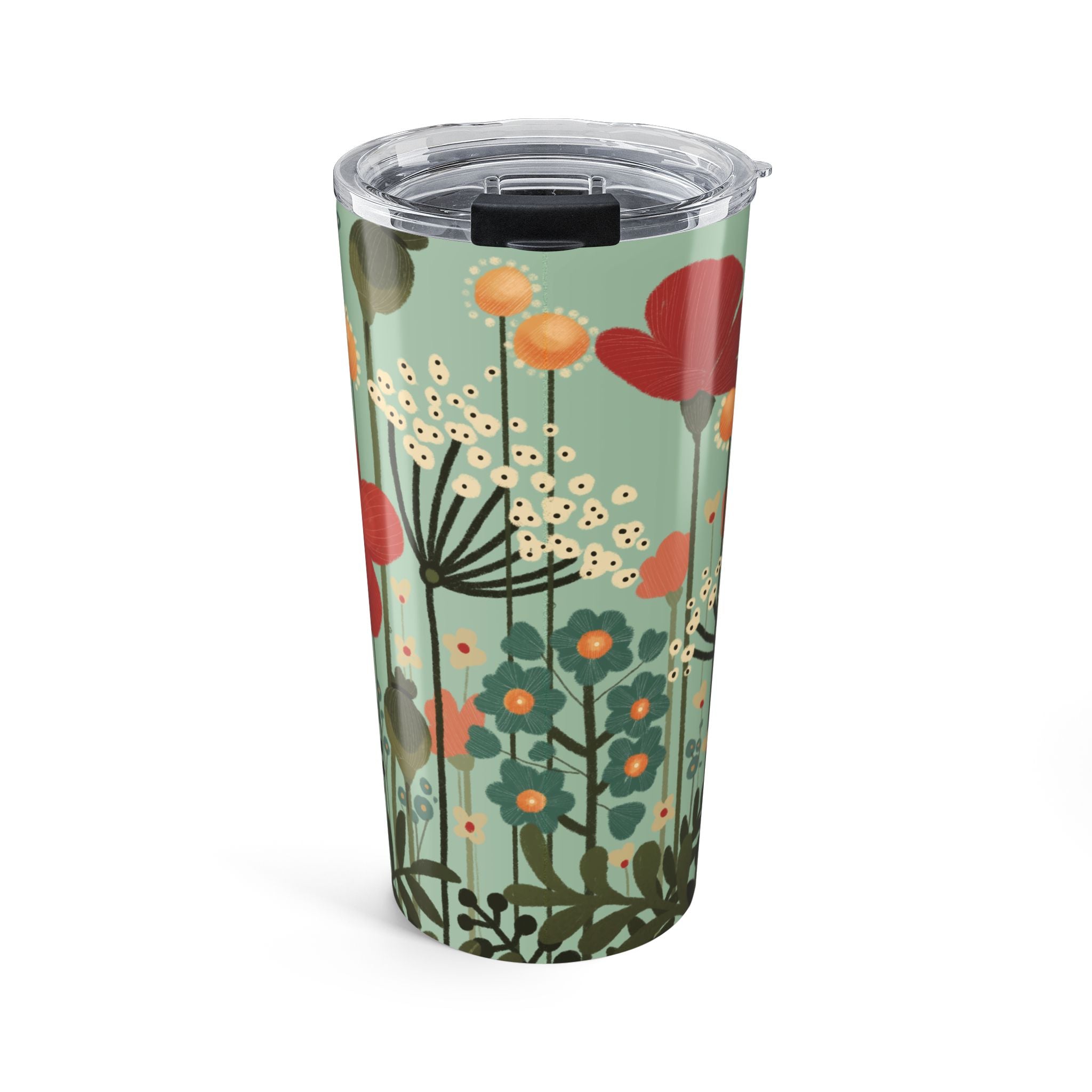Floral Meadow 20oz Tumbler — Retro Wildflower Travel Cup