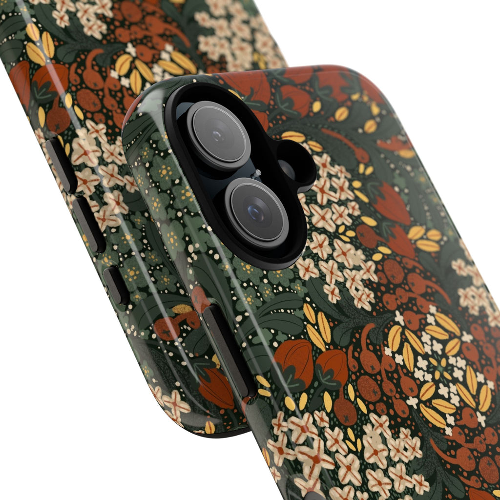 Autumn Floral Kaleidoscope Phone Case | Vintage Botanical Pattern