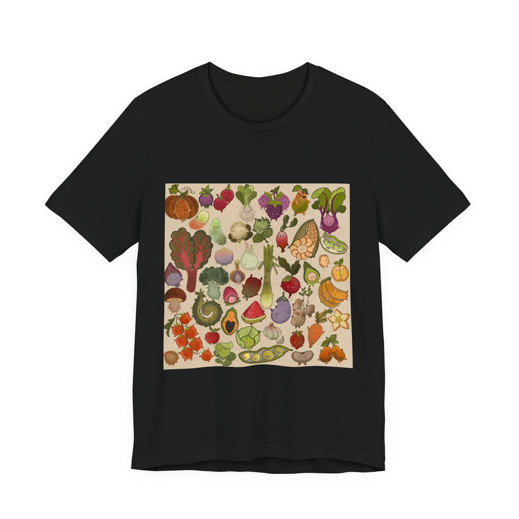 Vegetable Patch Graphic Tee — Vintage Garden Veggies Print