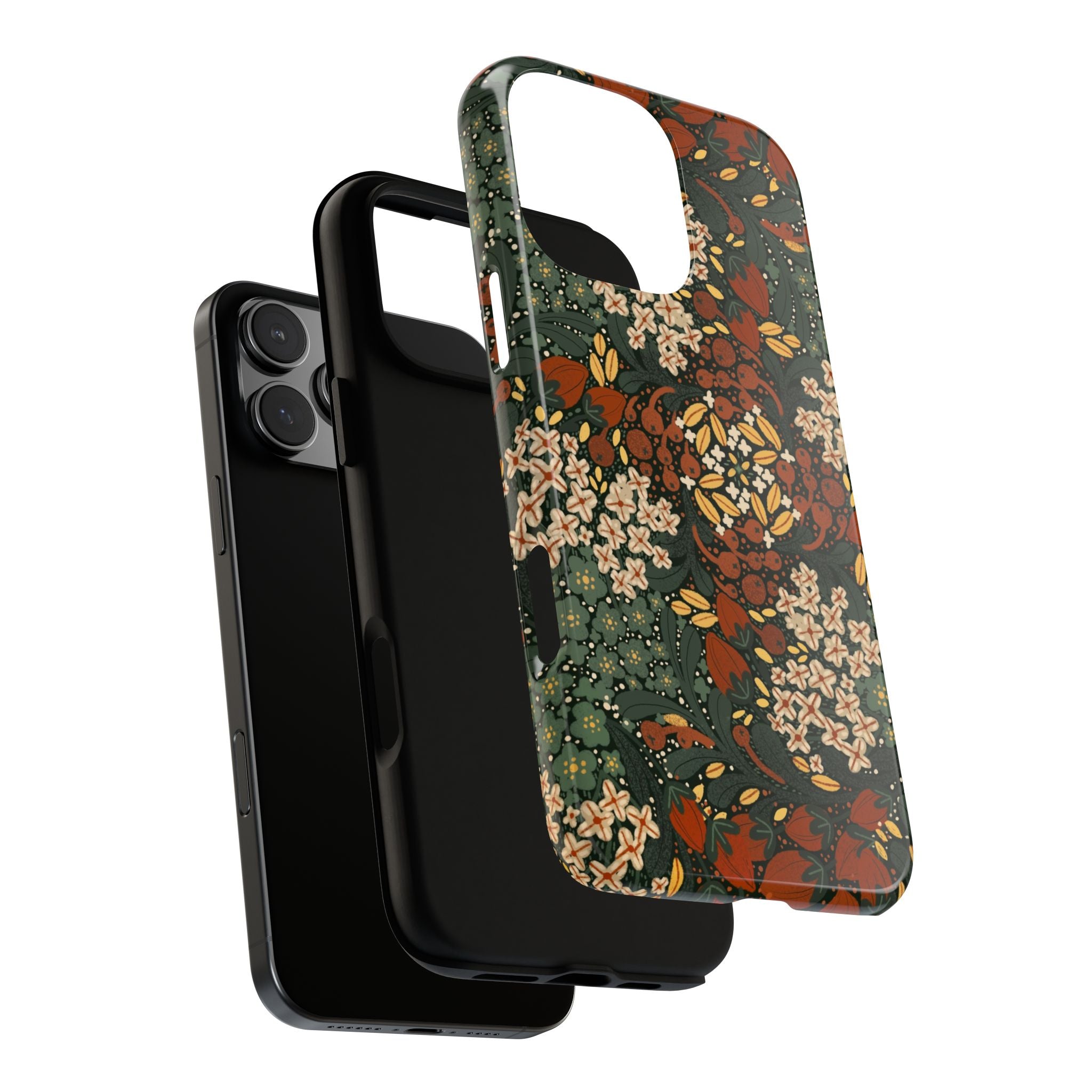 Autumn Floral Kaleidoscope Phone Case | Vintage Botanical Pattern