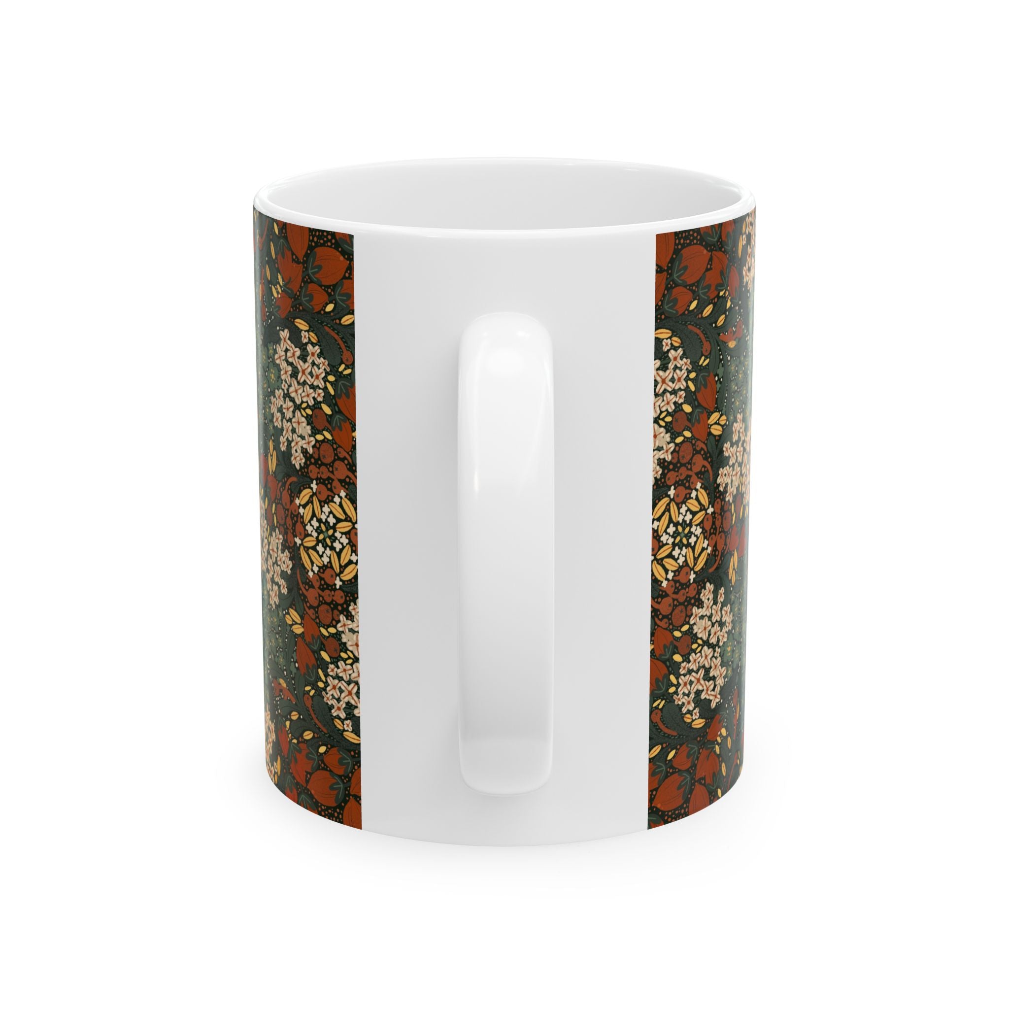 Vintage Floral Pattern Mug | Autumn Bouquet Ceramic Coffee Cup