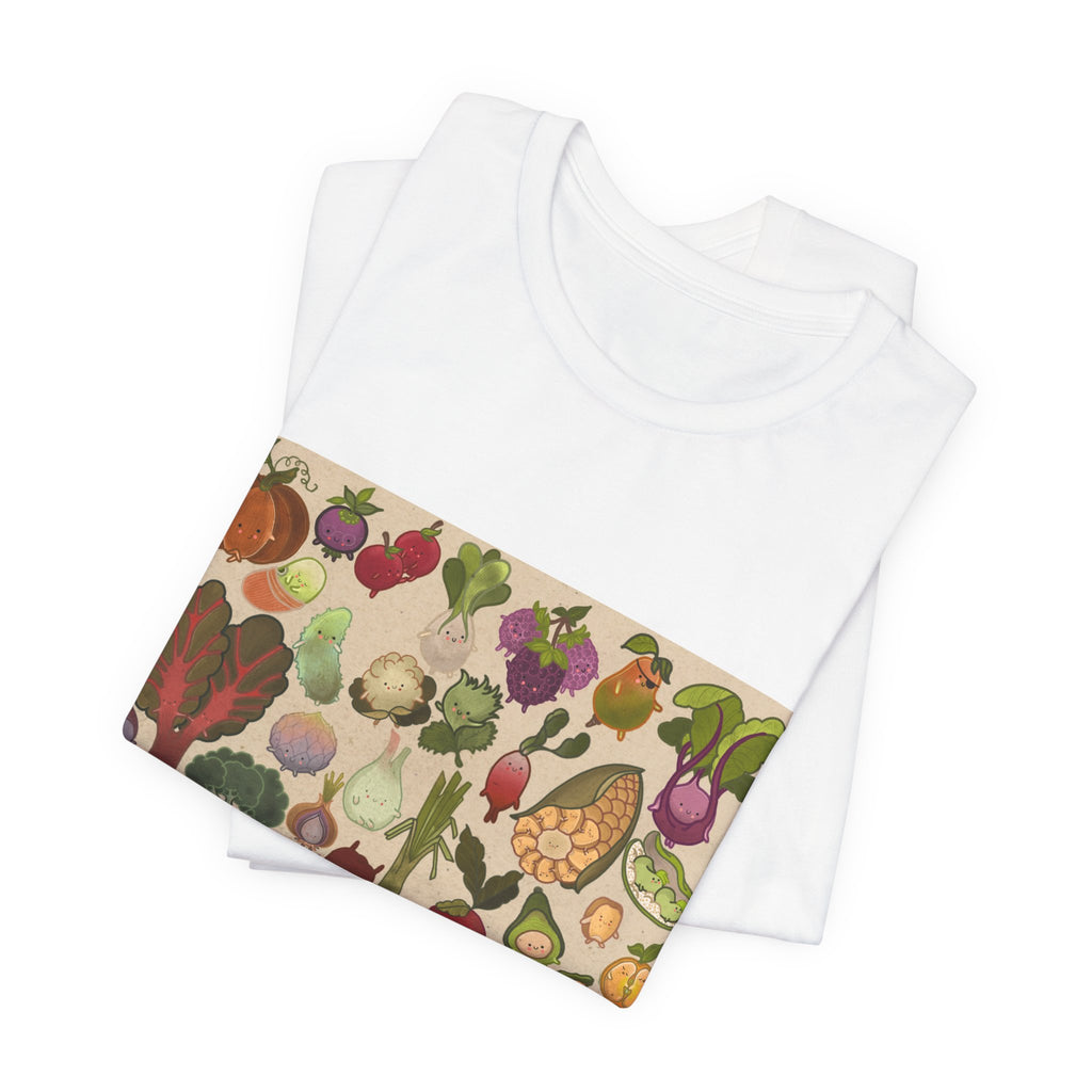 Vegetable Patch Graphic Tee — Vintage Garden Veggies Print