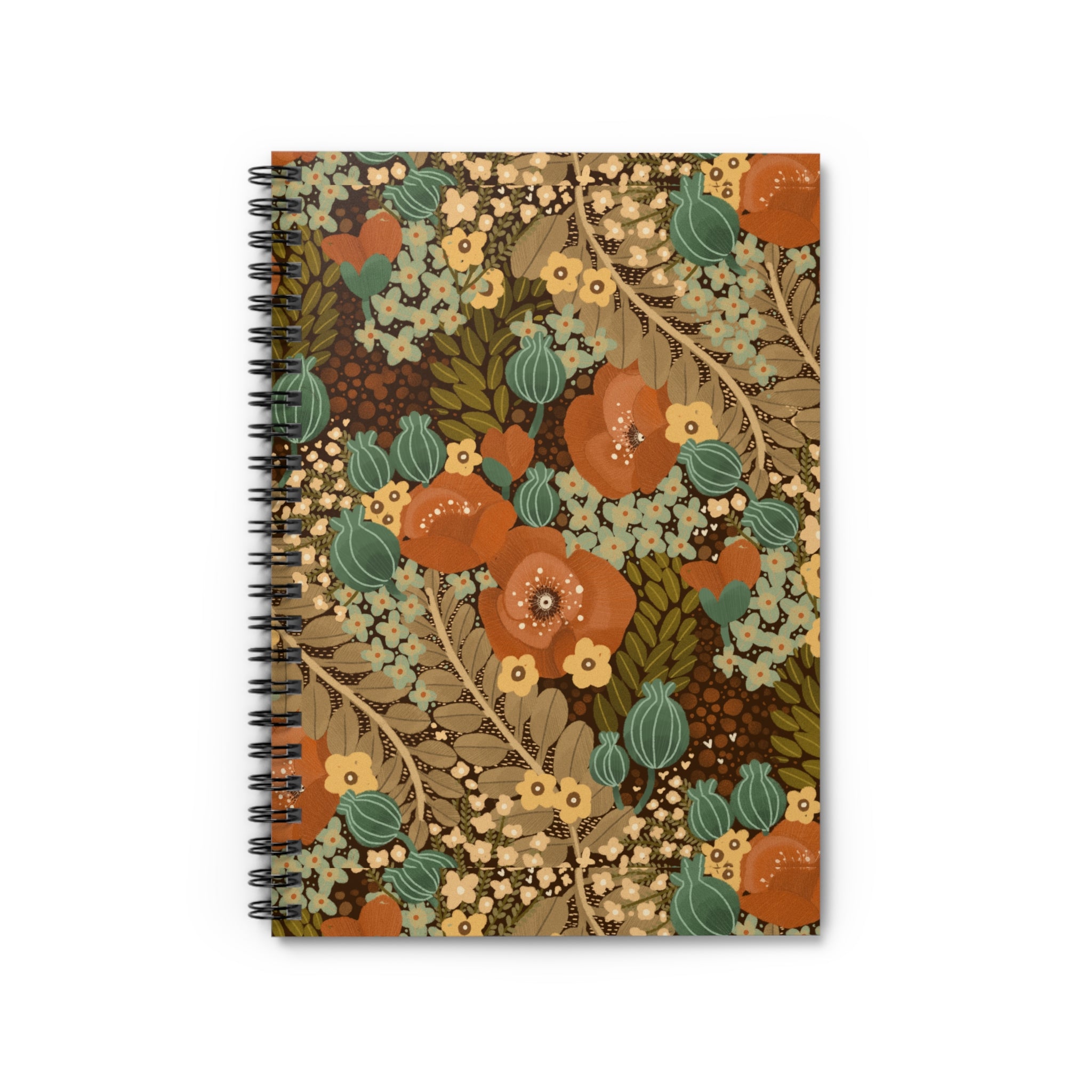 Autumn Vintage Floral Spiral Notebook — Ruled Journal for Notes & Lists