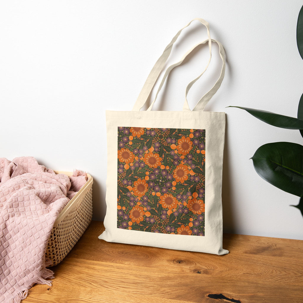 Sunflower Fall Pattern Tote Bag
