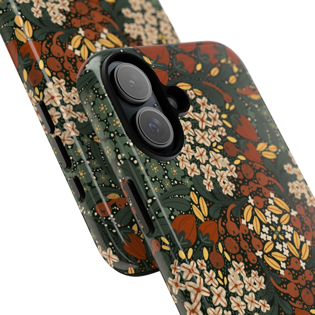 Autumn Floral Kaleidoscope Phone Case | Vintage Botanical Pattern