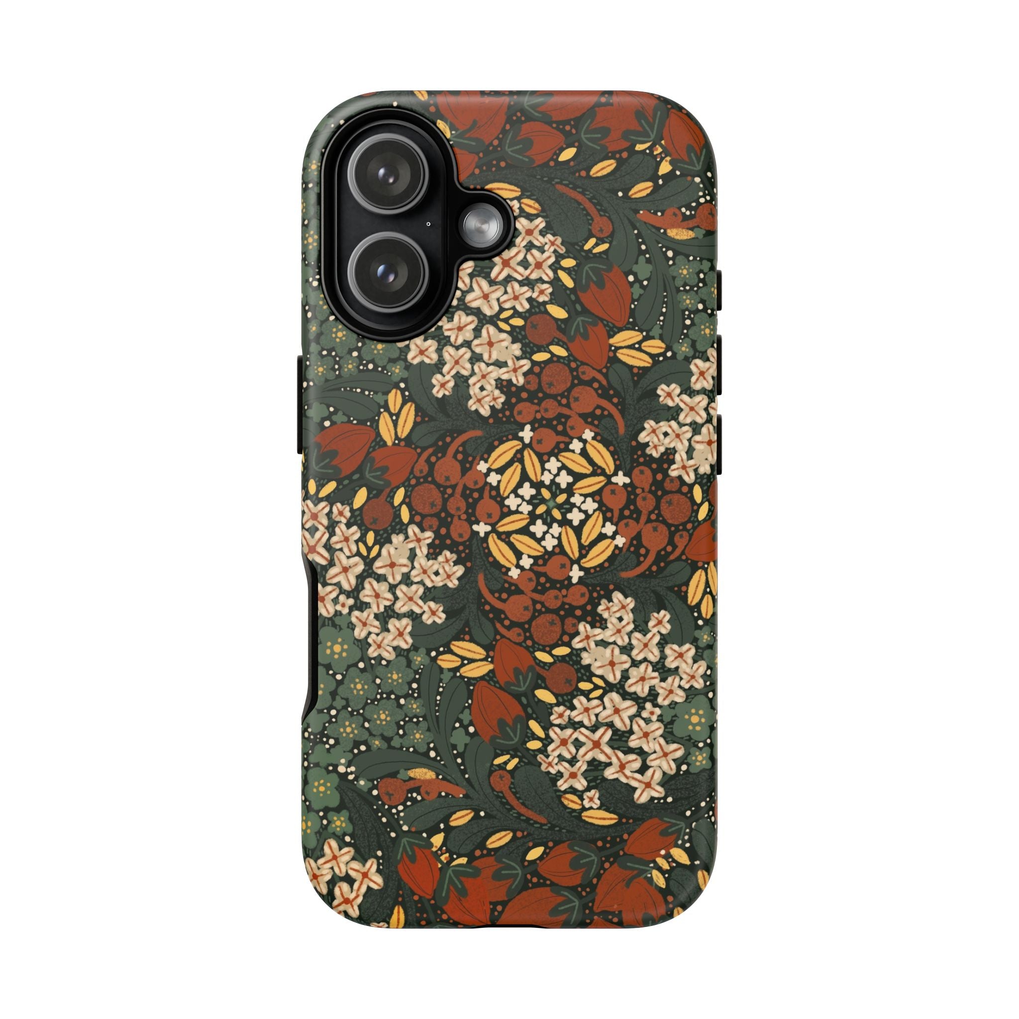 Autumn Floral Kaleidoscope Phone Case | Vintage Botanical Pattern