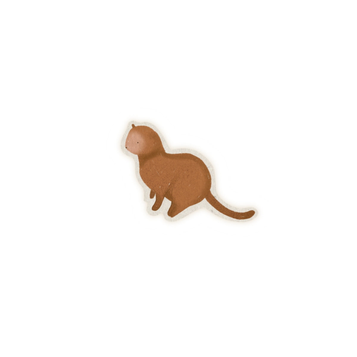Brown ferret Kiss-Cut Sticker — Cute Laptop & Planner Decal