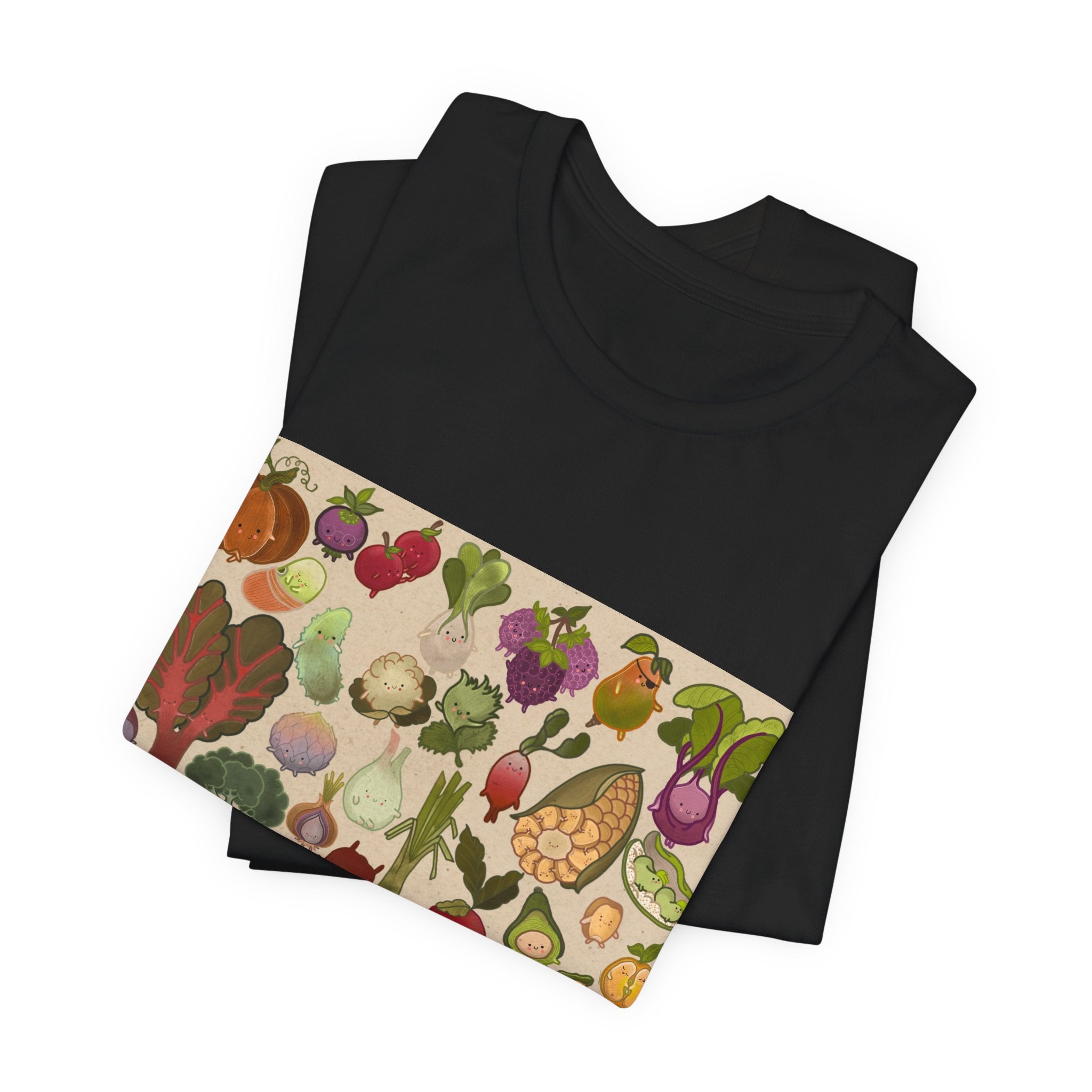 Vegetable Patch Graphic Tee — Vintage Garden Veggies Print