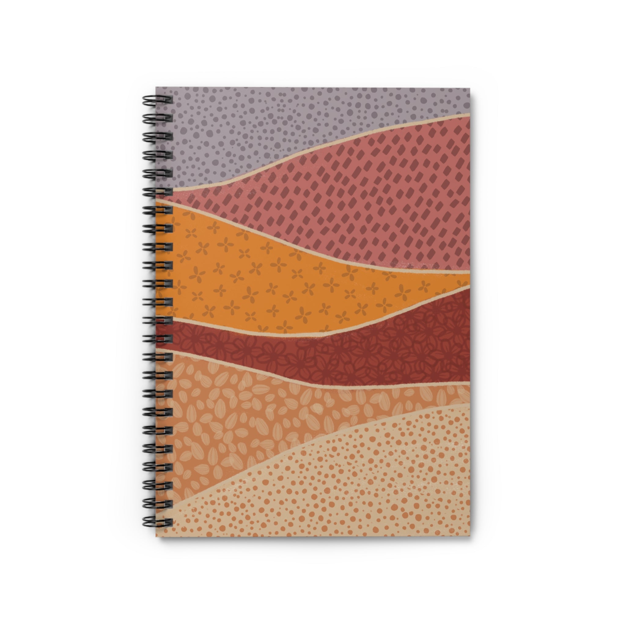 Desert Layers Spiral Notebook – Ruled Journal with Earthy Abstract Cover