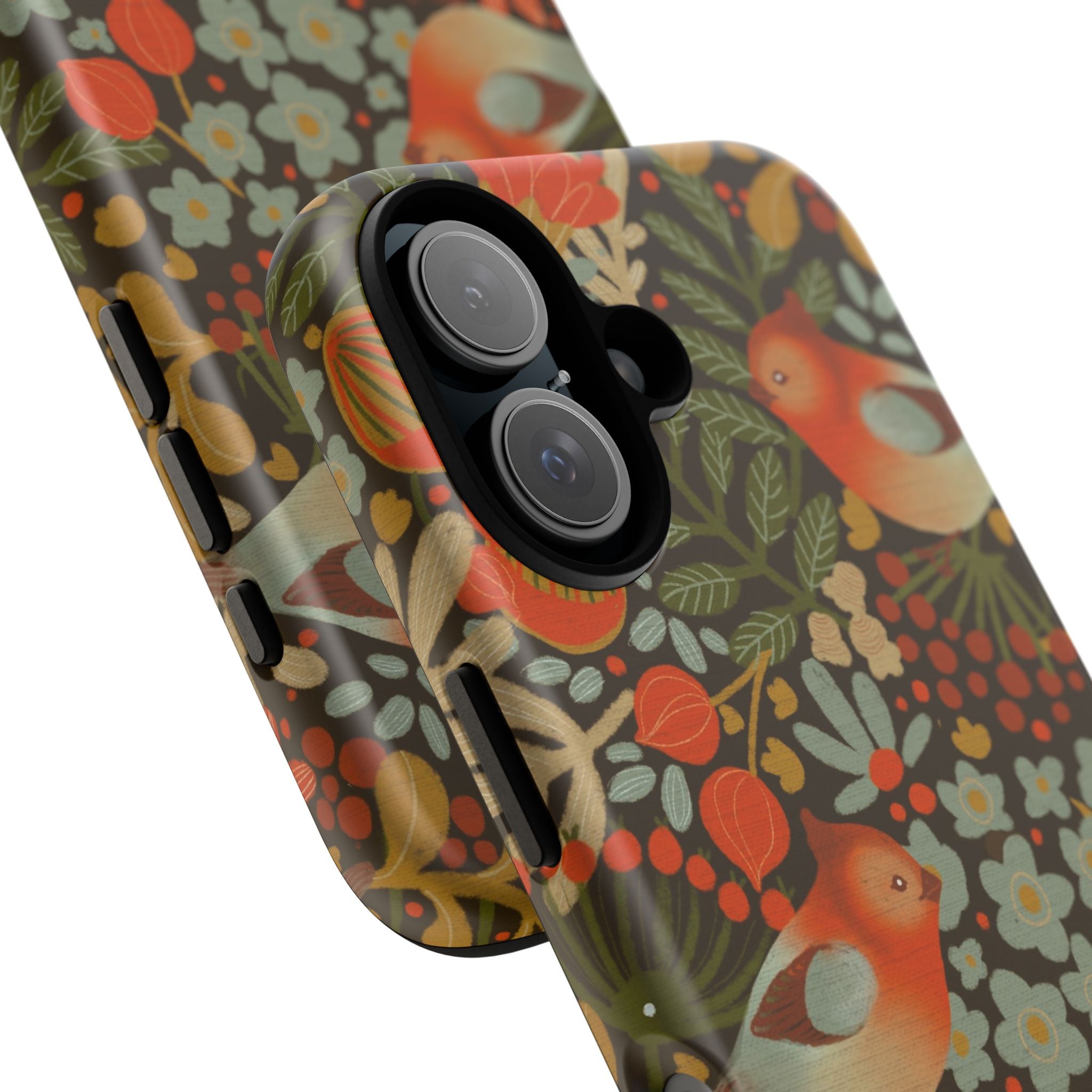 Retro Floral Birds Phone Case | Protective iPhone Cover