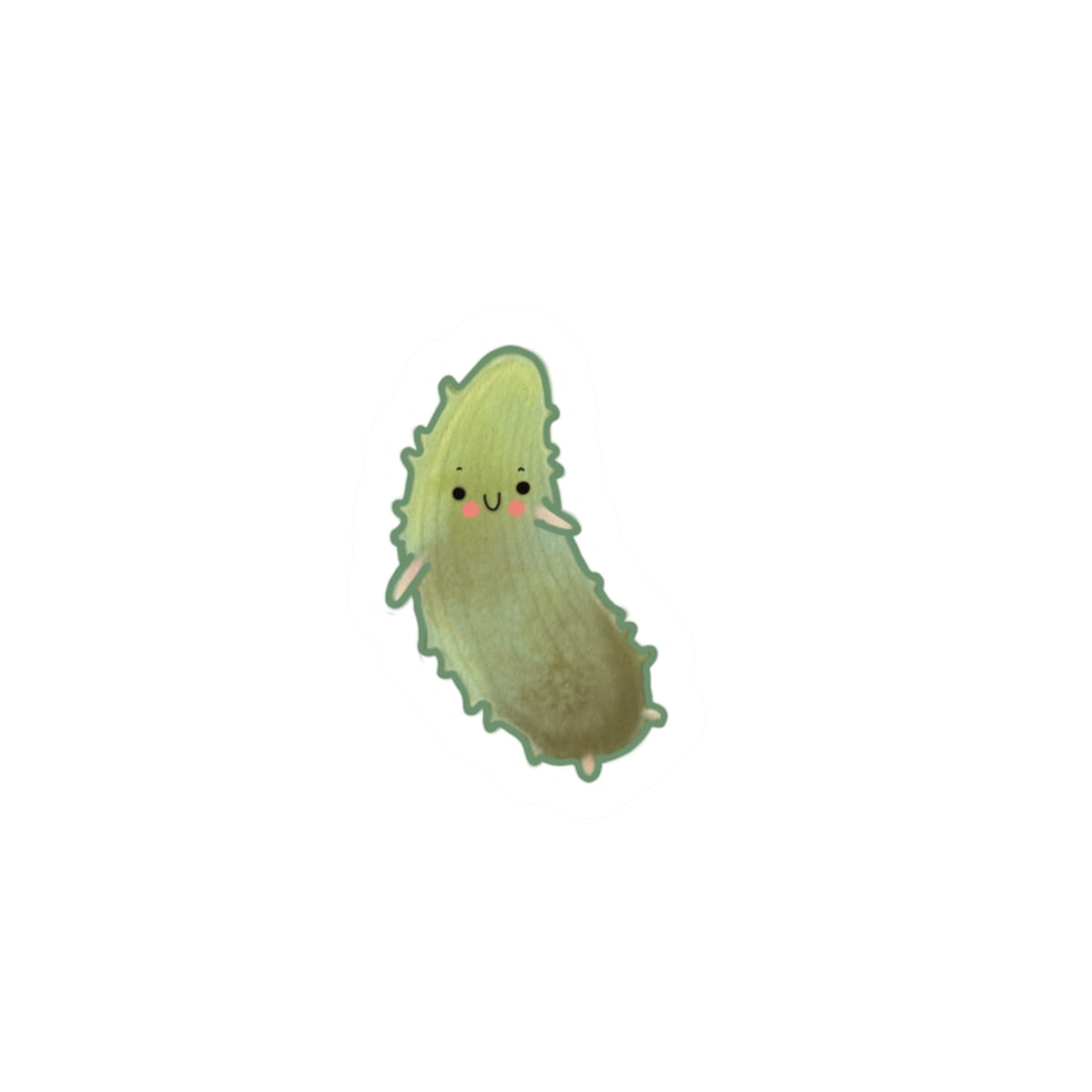 Cute Kawaii Pickle Sticker - Cute Pickle Kiss-Cut Vinyl Decal for Laptops & Water Bottles