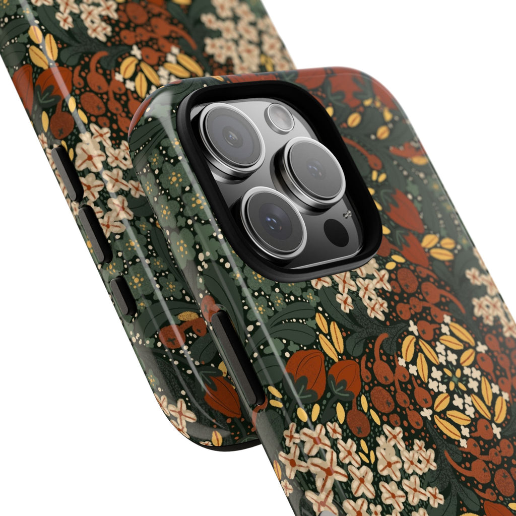 Autumn Floral Kaleidoscope Phone Case | Vintage Botanical Pattern