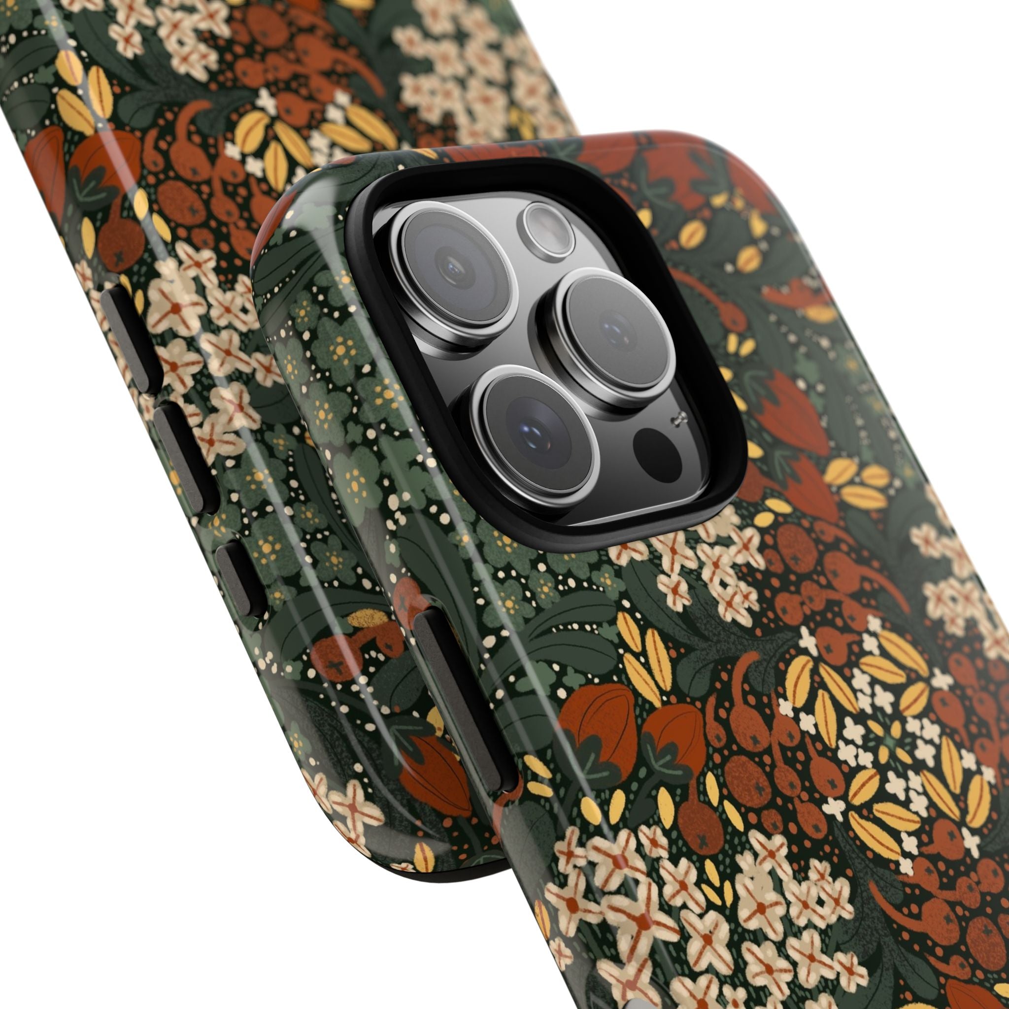 Autumn Floral Kaleidoscope Phone Case | Vintage Botanical Pattern