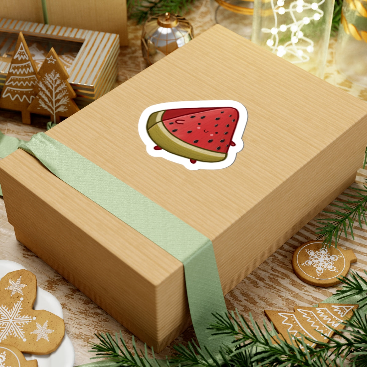 Kawaii Watermelon Slice Sticker — Cute Fruit Laptop & Planner Kiss-Cut Decal