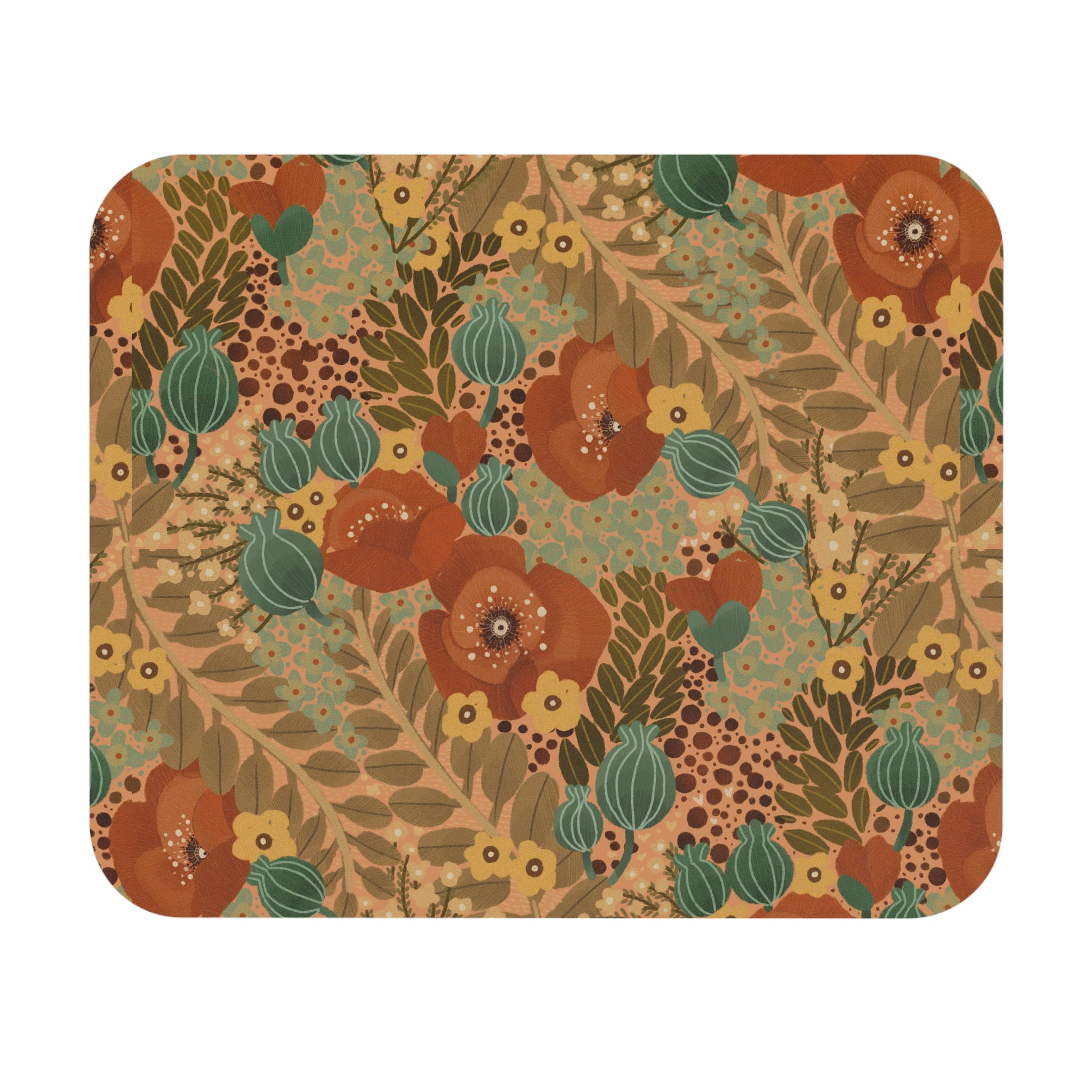 Autumn Meadow Floral Mouse Pad
