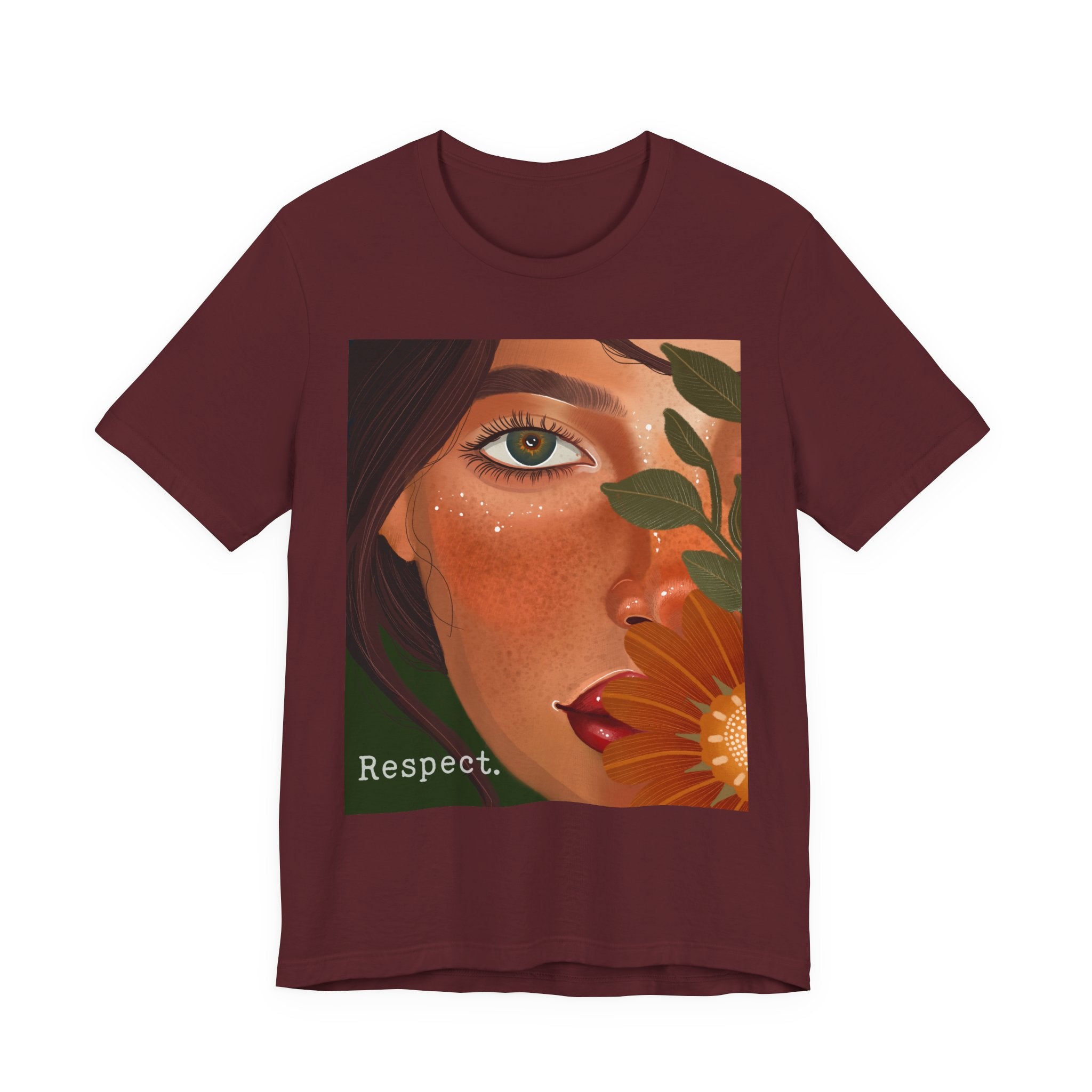 Respect Floral Portrait T‑Shirt