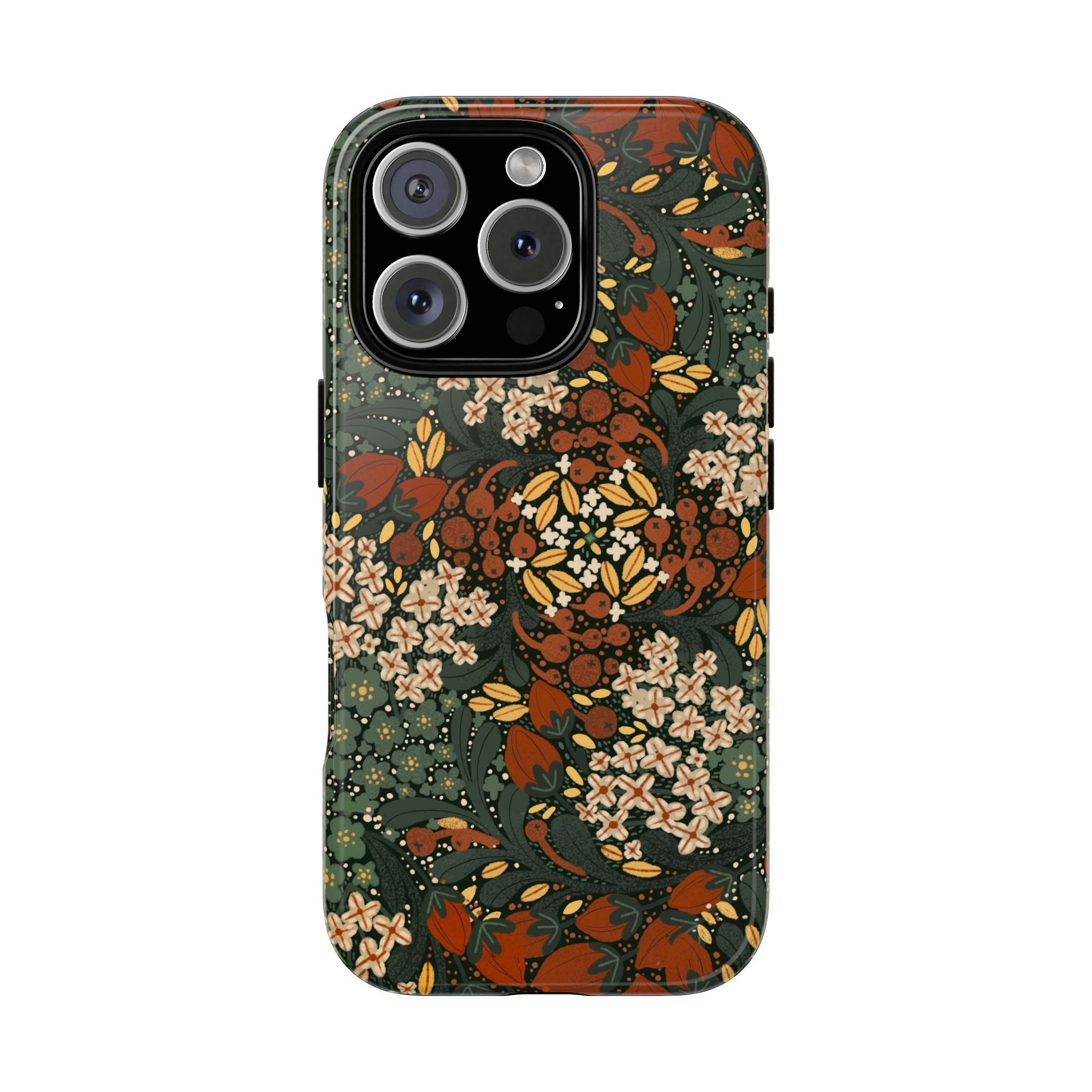 Autumn Floral Kaleidoscope Phone Case | Vintage Botanical Pattern