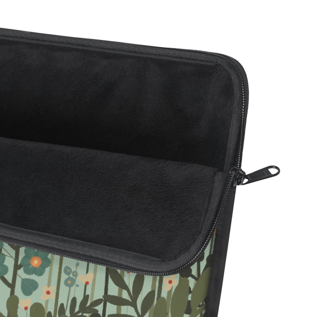 Botanical Poppy Laptop Sleeve — Retro Floral Laptop Case