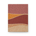 Abstract Earth-Tone Hardcover Journal — Boho Layered Pattern Notebook