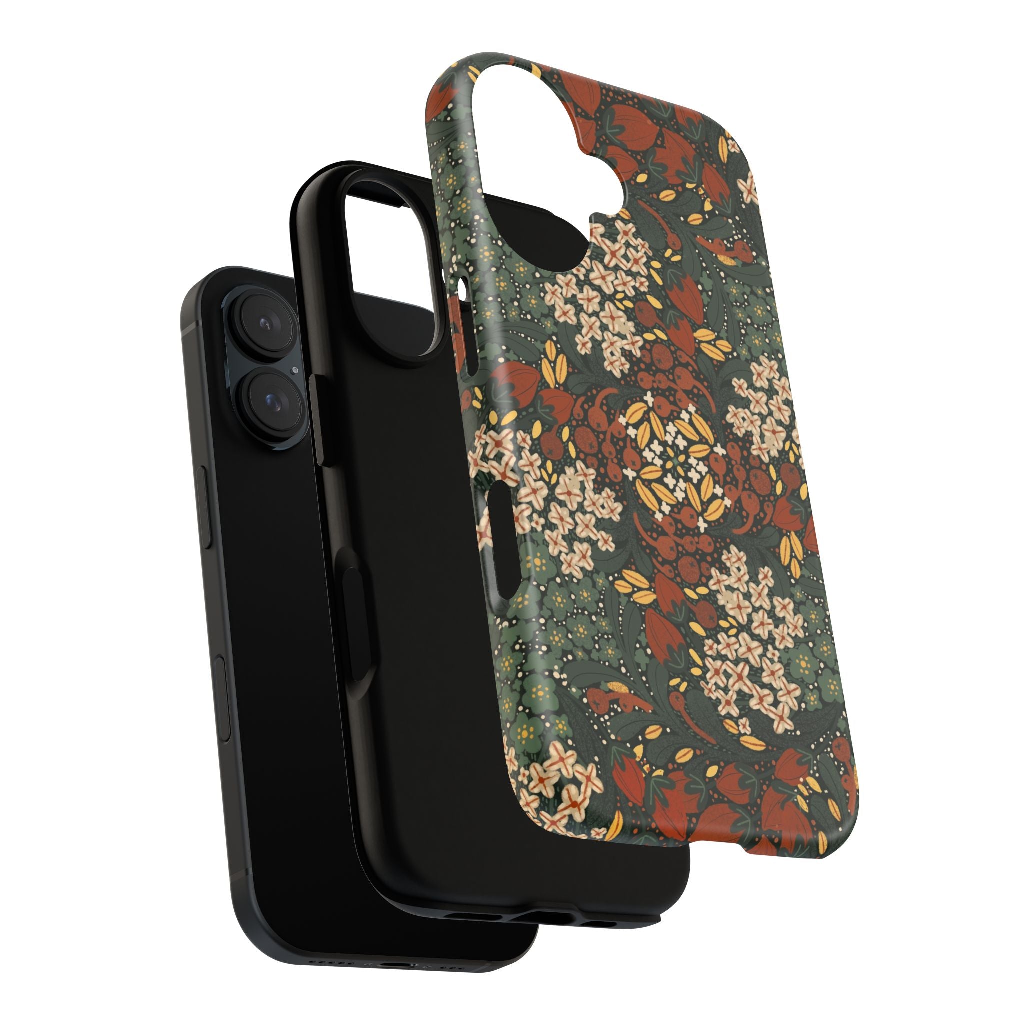 Autumn Floral Kaleidoscope Phone Case | Vintage Botanical Pattern