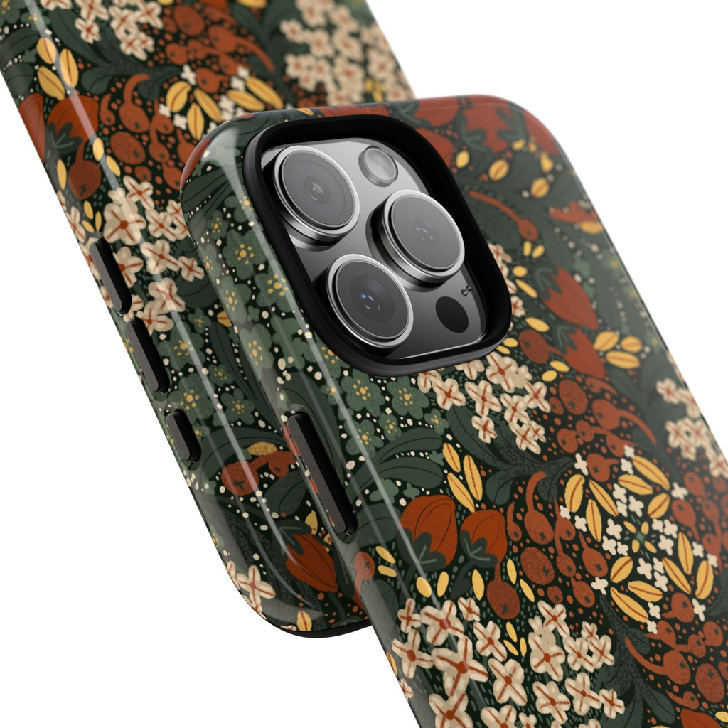 Autumn Floral Kaleidoscope Phone Case | Vintage Botanical Pattern