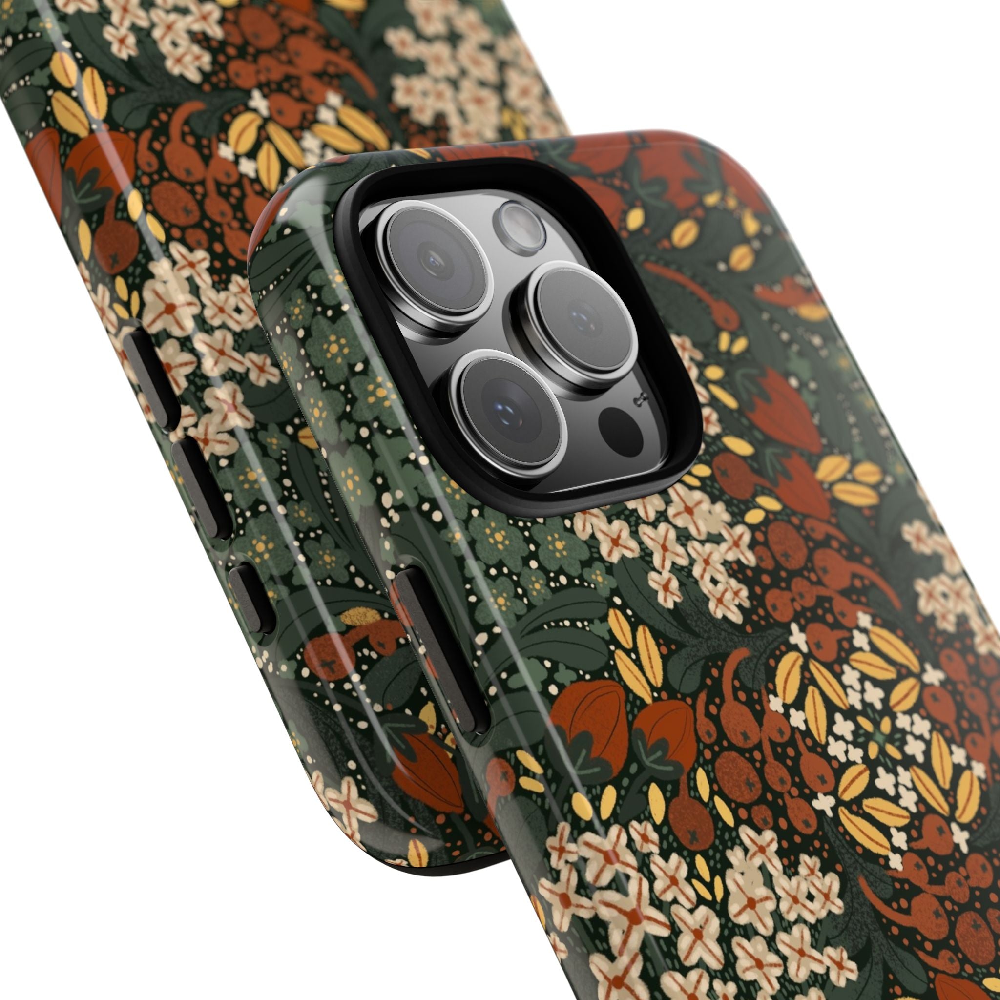 Autumn Floral Kaleidoscope Phone Case | Vintage Botanical Pattern
