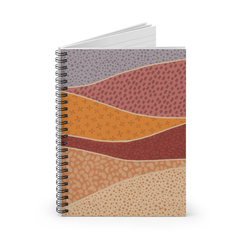 Desert Layers Spiral Notebook – Ruled Journal with Earthy Abstract Cover