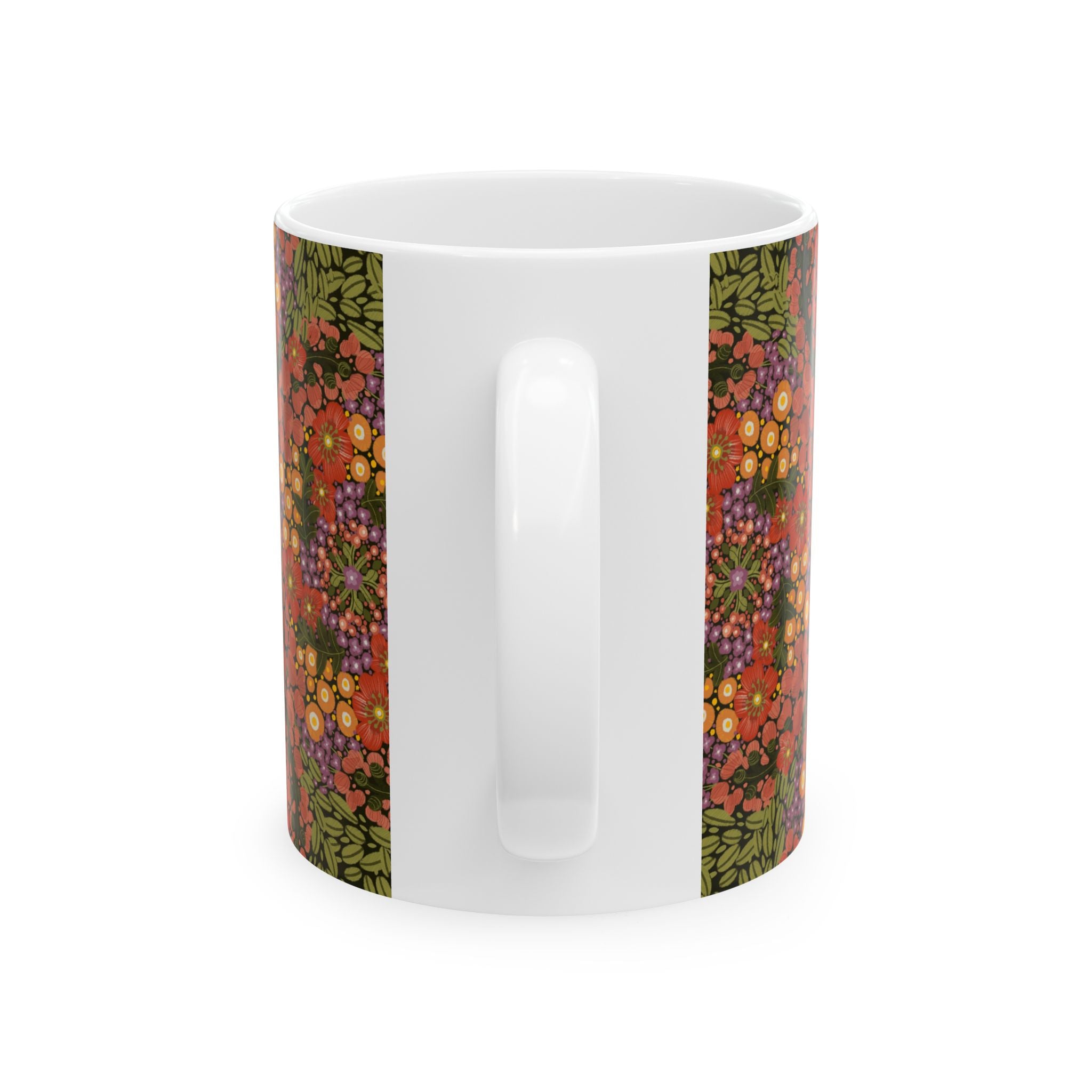 Autumn Floral Kaleidoscope Mug | Ceramic Coffee Cup
