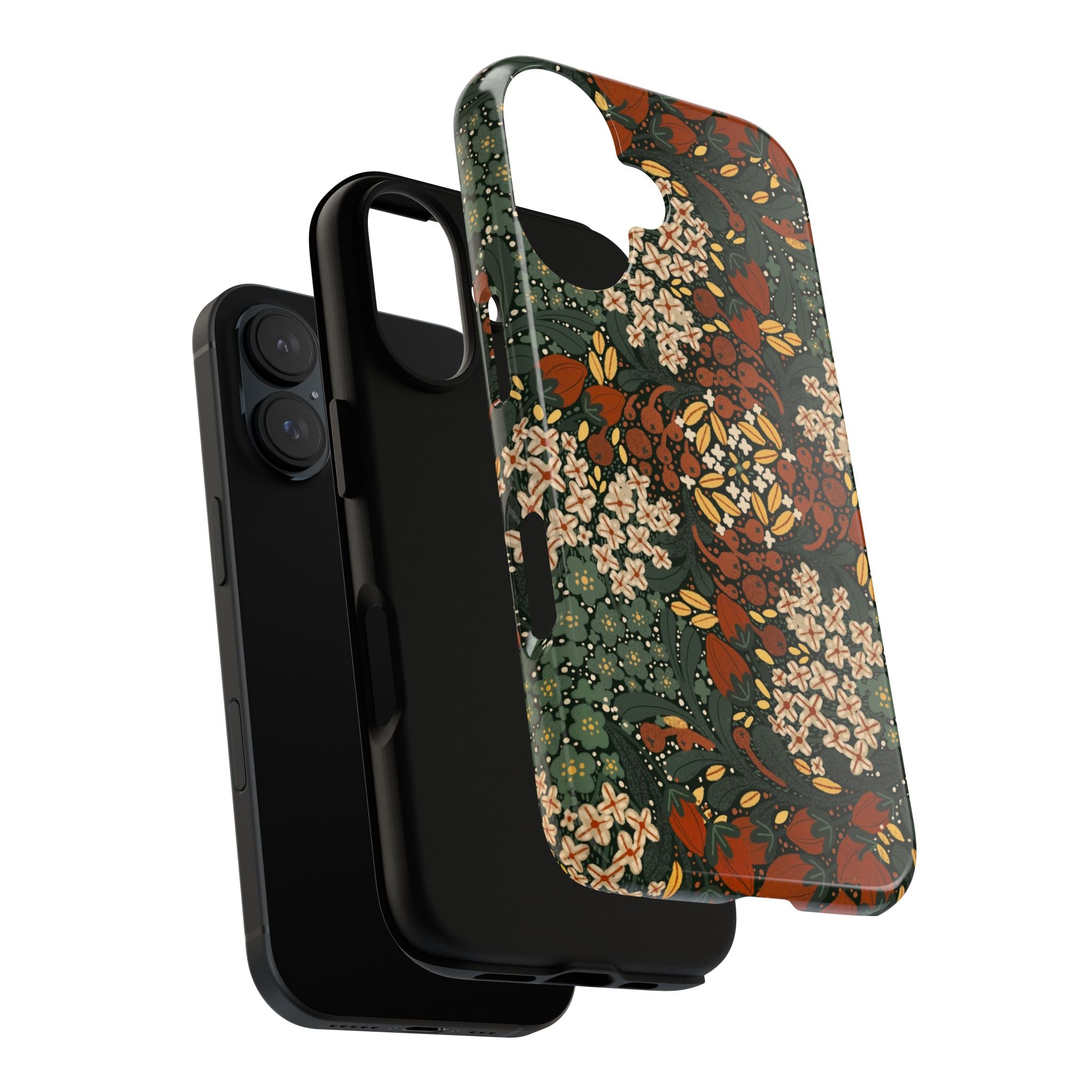 Autumn Floral Kaleidoscope Phone Case | Vintage Botanical Pattern
