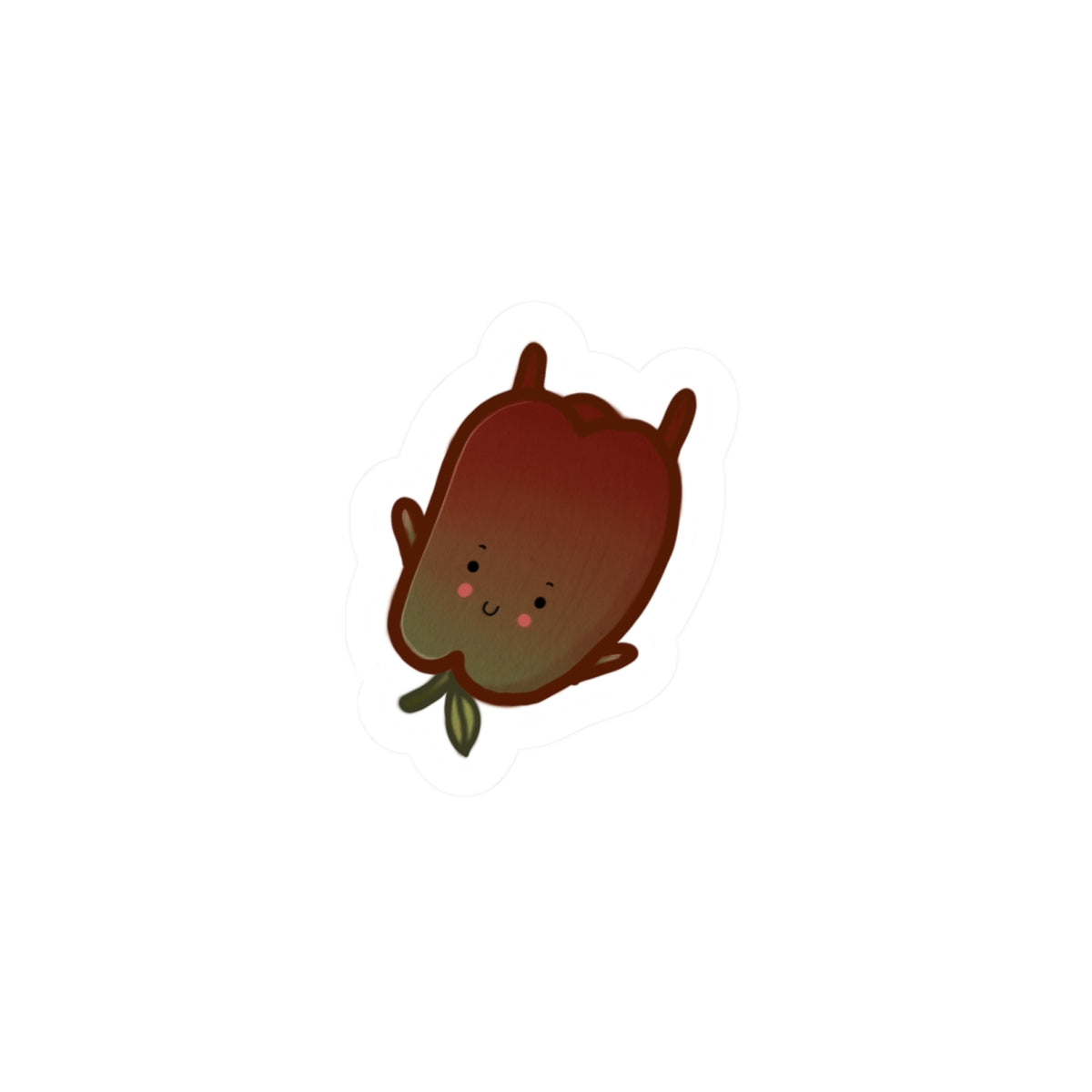 Cute Bell pepper Character Kiss-Cut Sticker