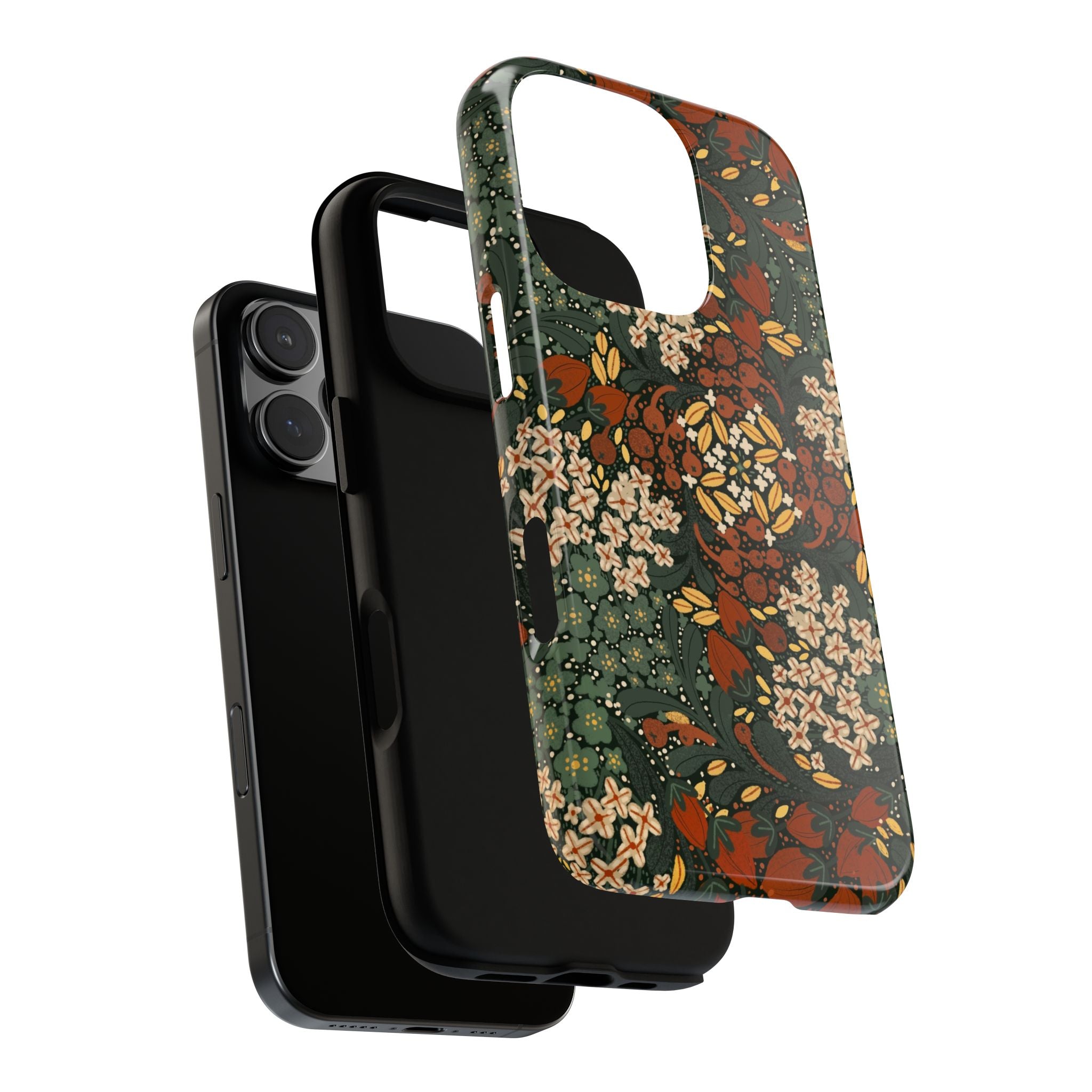 Autumn Floral Kaleidoscope Phone Case | Vintage Botanical Pattern