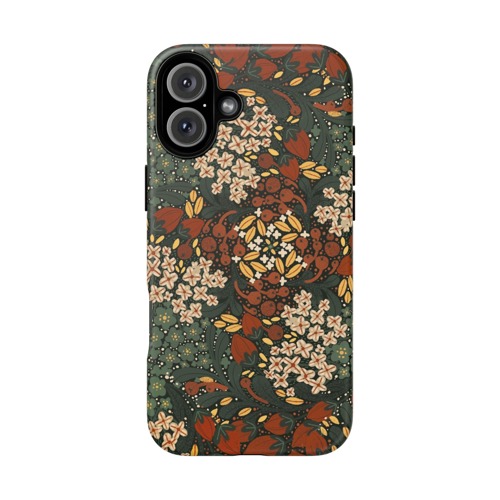 Autumn Floral Kaleidoscope Phone Case | Vintage Botanical Pattern