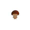 Cute Kawaii Mushroom Sticker — Adorable Brown Fungi Kiss-Cut Decal for Laptops, Water Bottles & Journals
