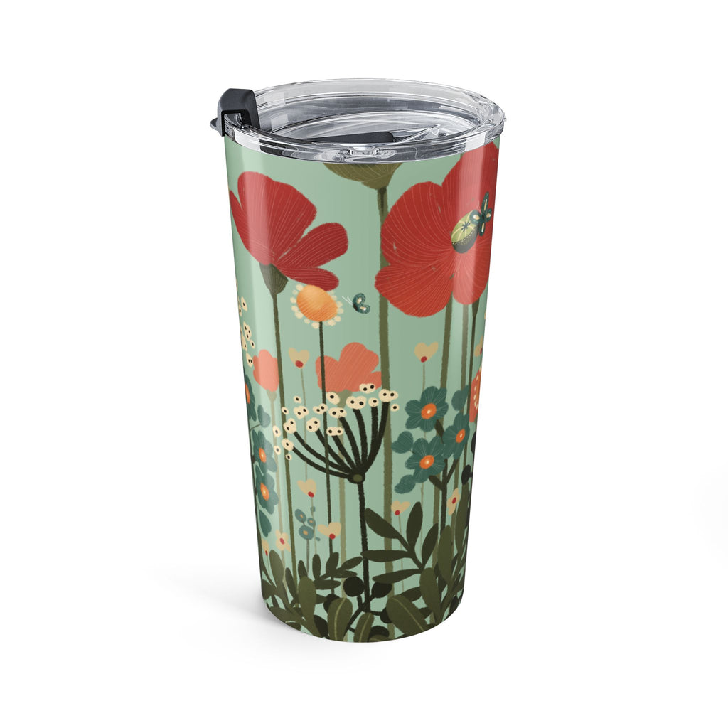 Floral Meadow 20oz Tumbler — Retro Wildflower Travel Cup