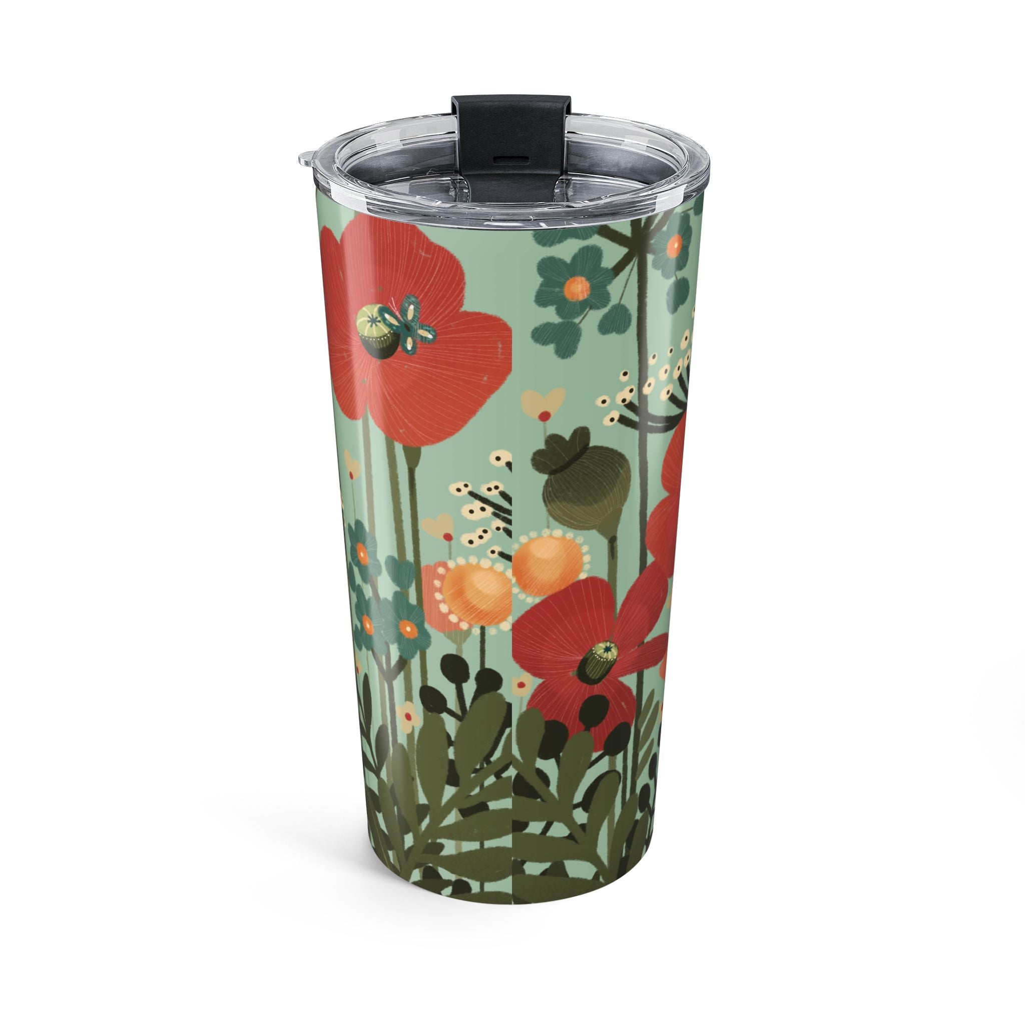 Floral Meadow 20oz Tumbler — Retro Wildflower Travel Cup