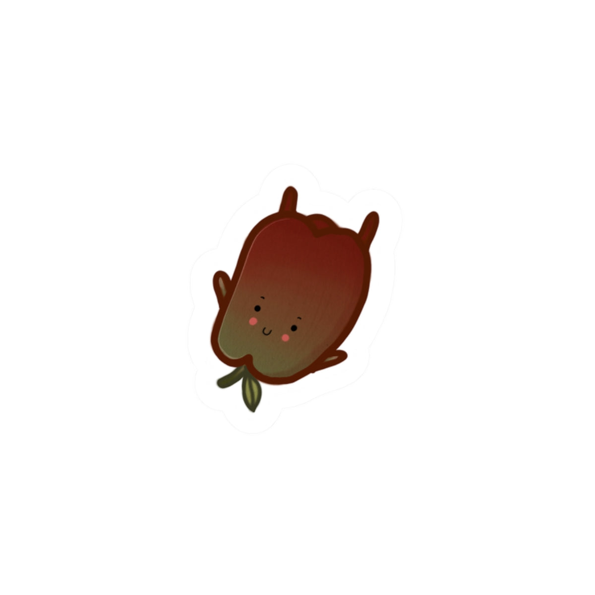 Cute Bell pepper Character Kiss-Cut Sticker