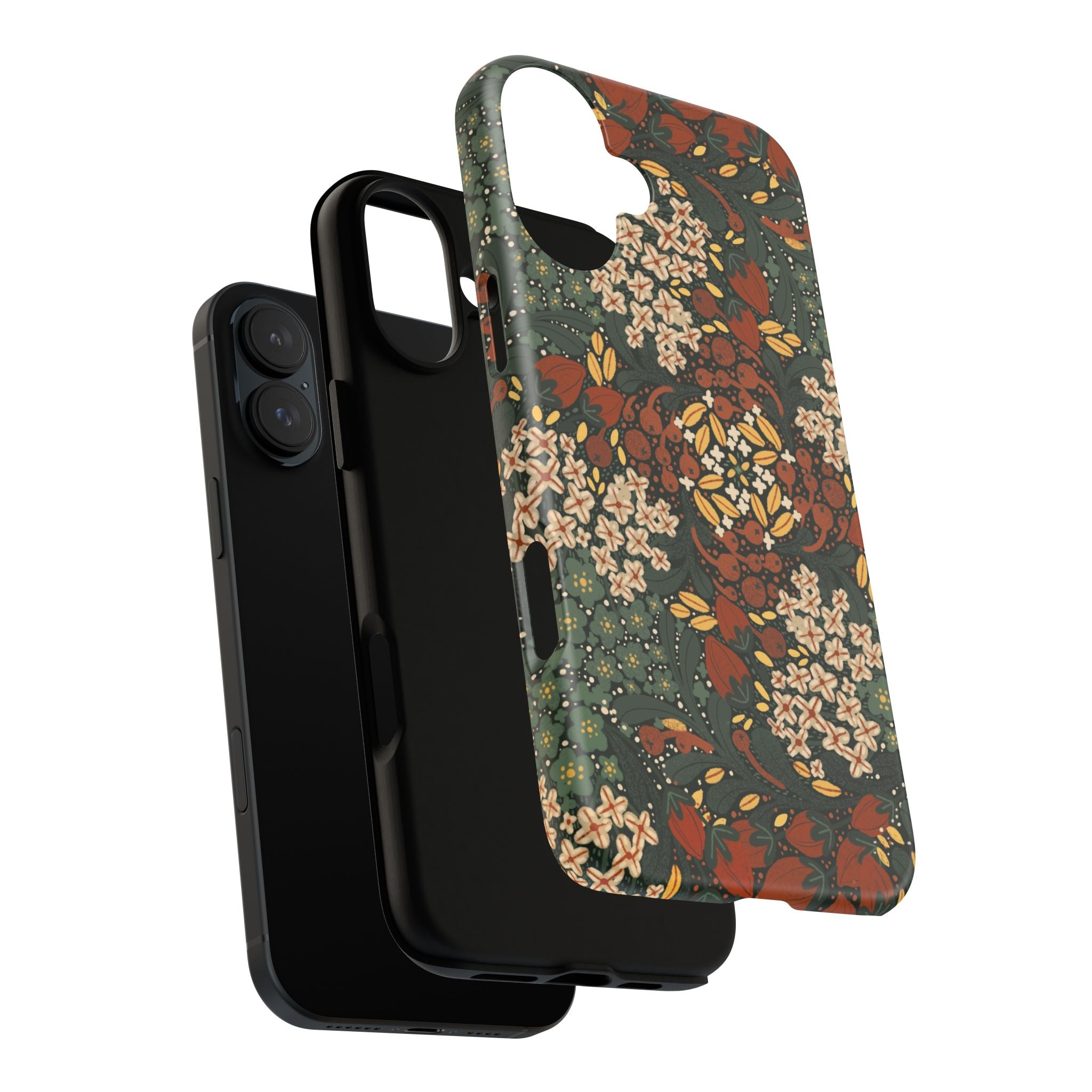 Autumn Floral Kaleidoscope Phone Case | Vintage Botanical Pattern