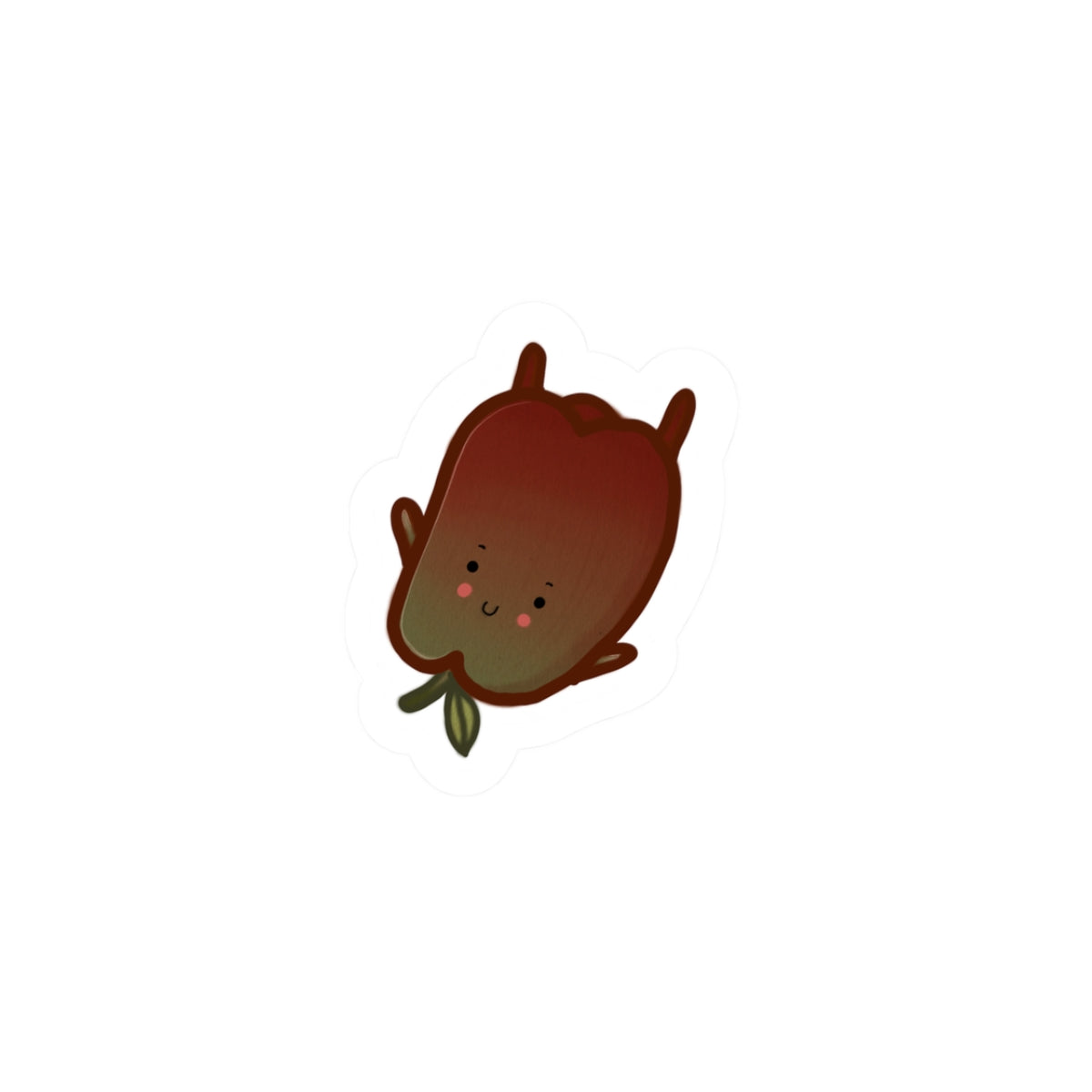 Cute Bell pepper Character Kiss-Cut Sticker