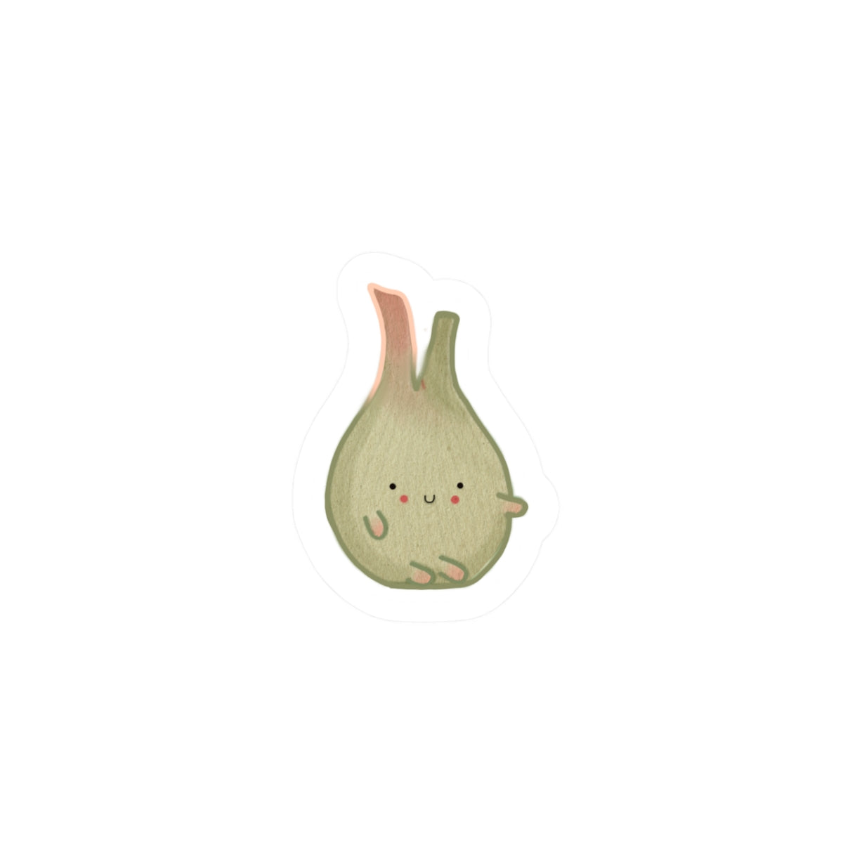 Cute fennel Bulb Sticker — Kawaii Veggie Kiss-Cut Laptop Decal
