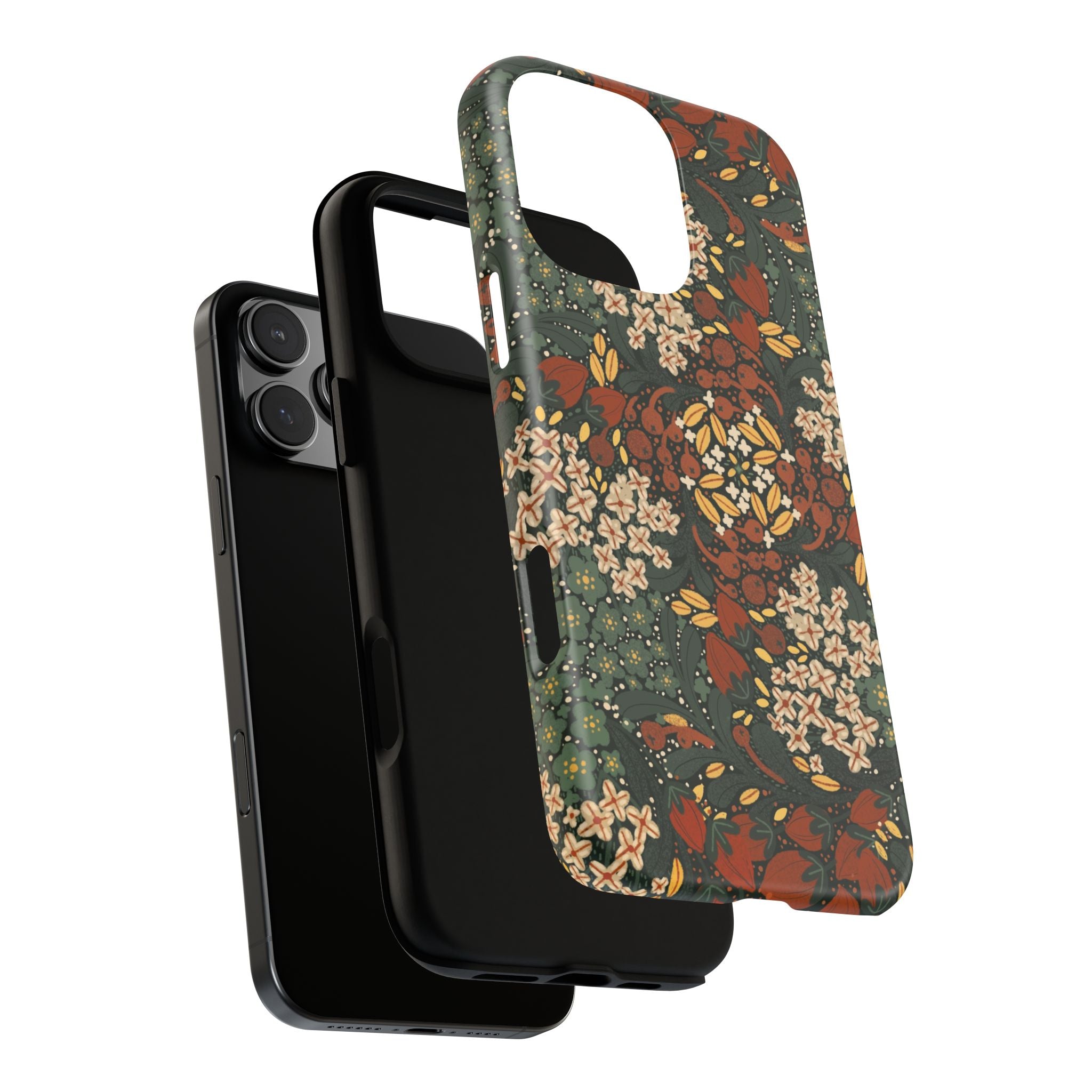 Autumn Floral Kaleidoscope Phone Case | Vintage Botanical Pattern