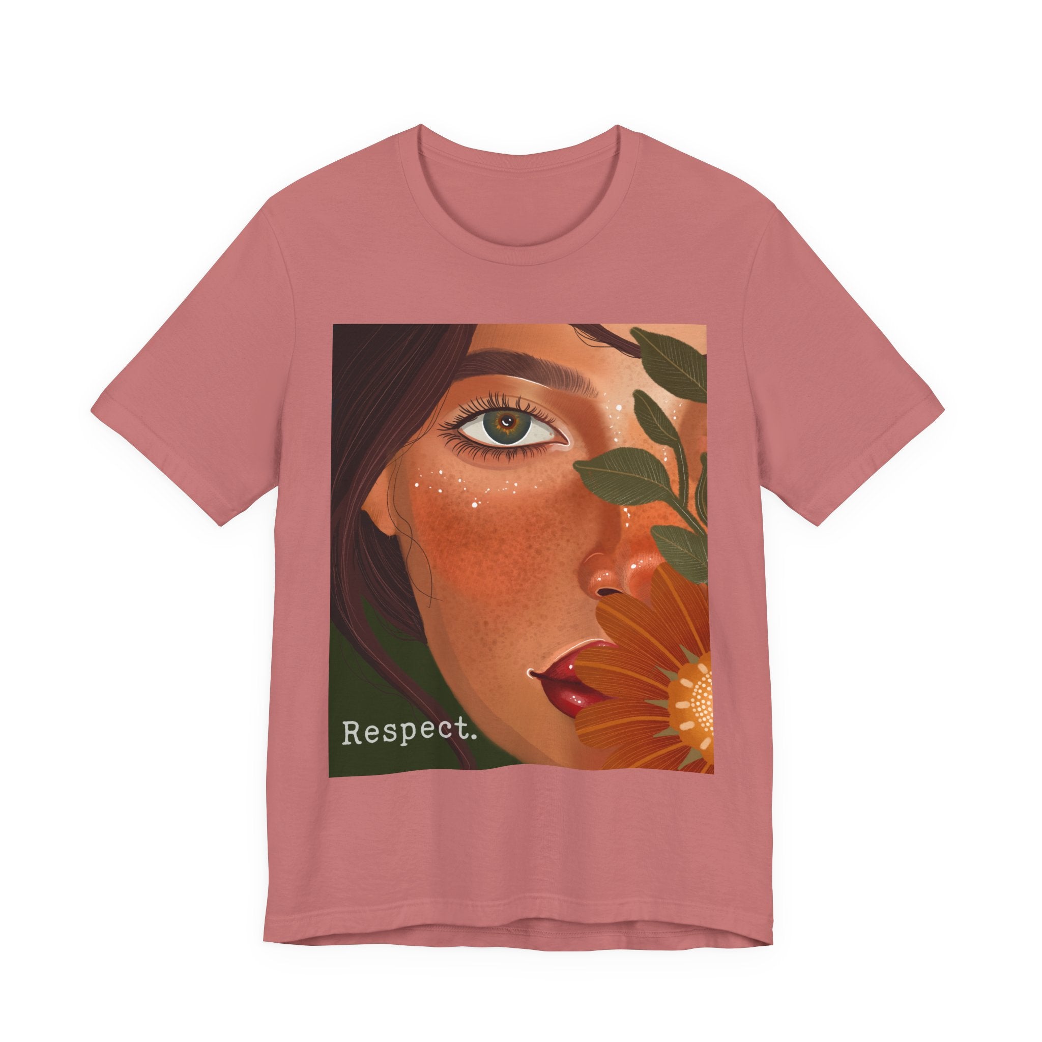 Respect Floral Portrait T‑Shirt